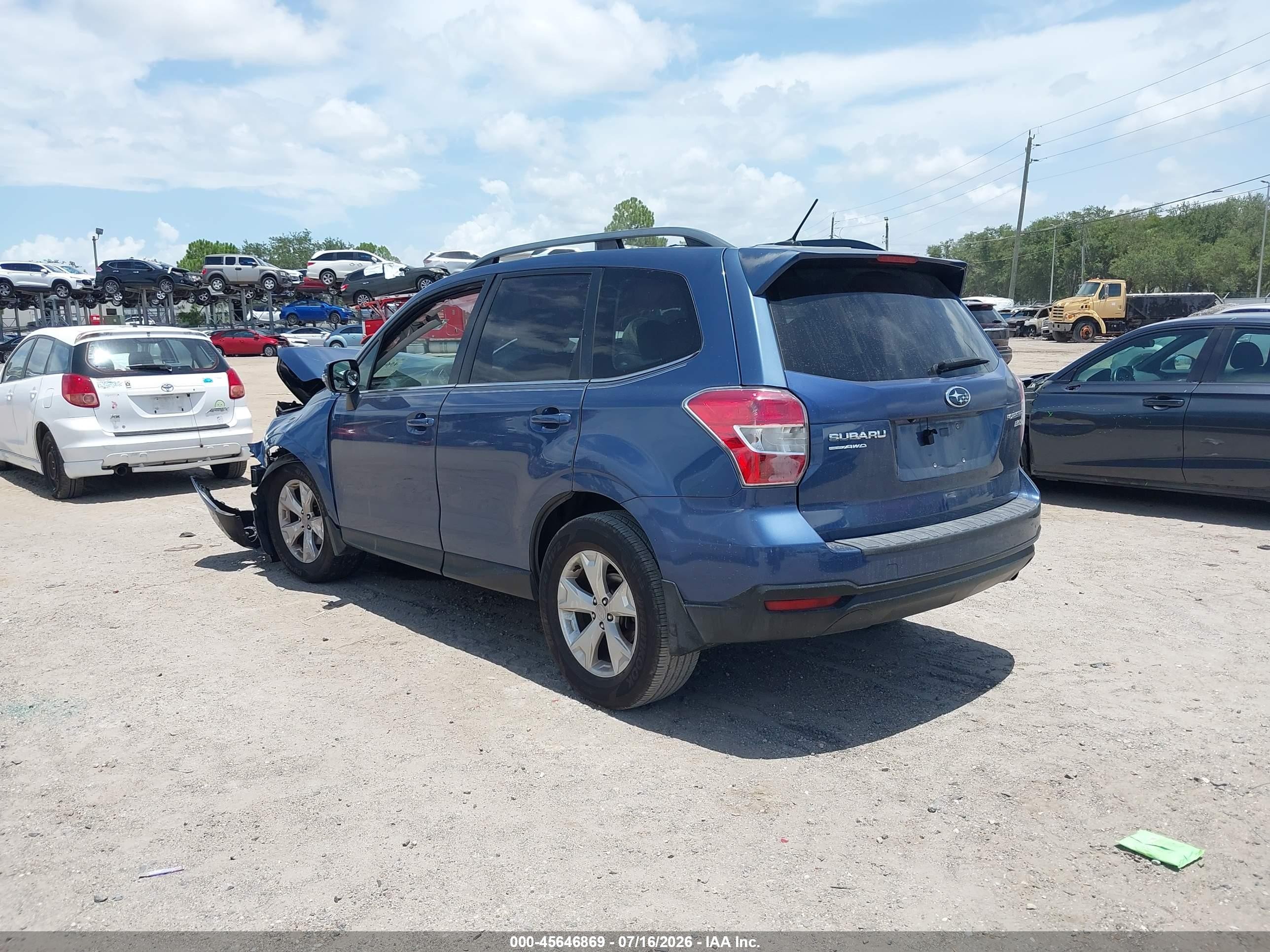 2014 Subaru Forester 2.5i Touring Blue vin: JF2SJAMC0EH426636
