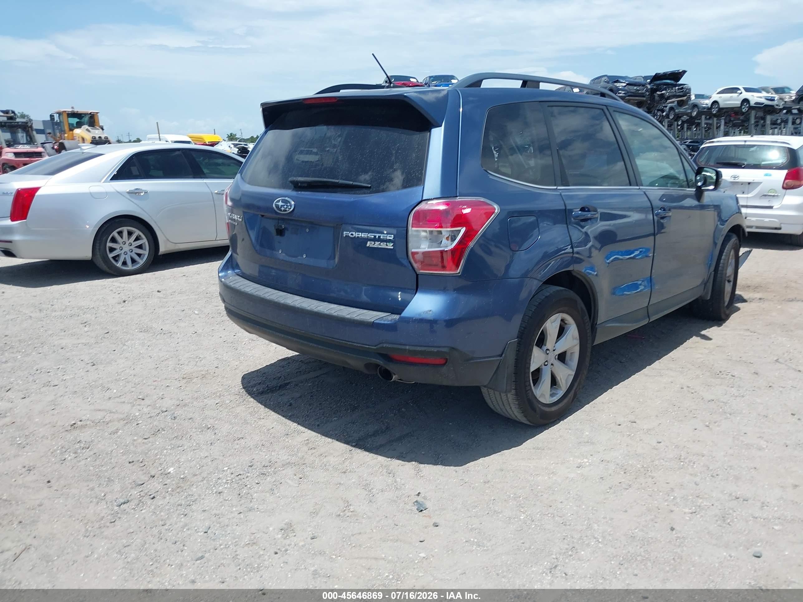 2014 Subaru Forester 2.5i Touring Blue vin: JF2SJAMC0EH426636