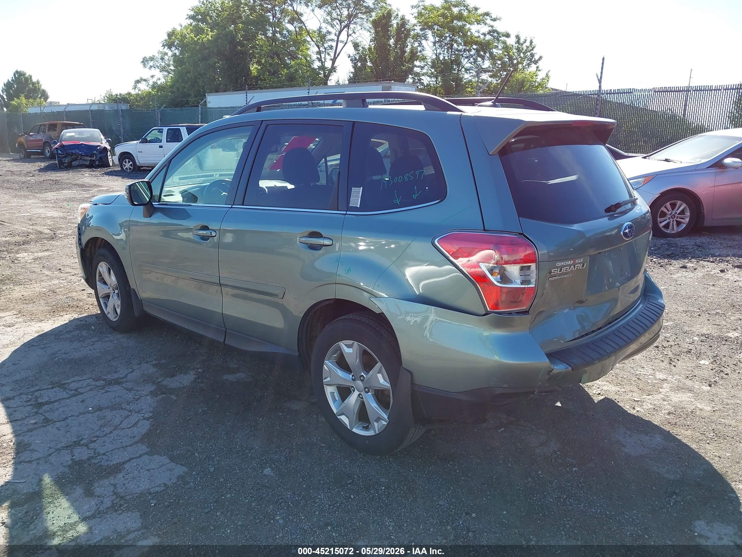 2014 Subaru Forester 2.5i Touring Green vin: JF2SJAMC0EH493222