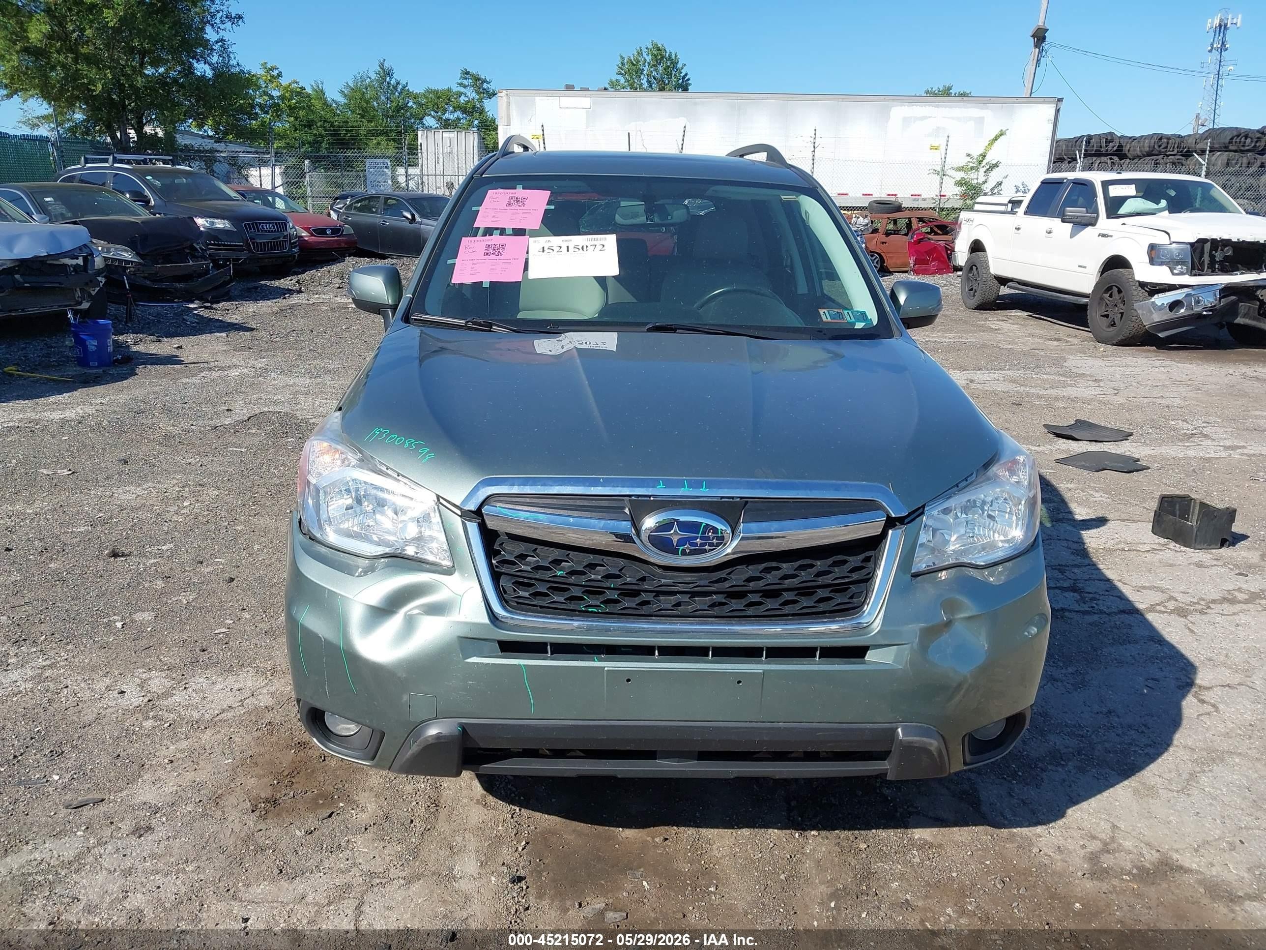 2014 Subaru Forester 2.5i Touring Green vin: JF2SJAMC0EH493222