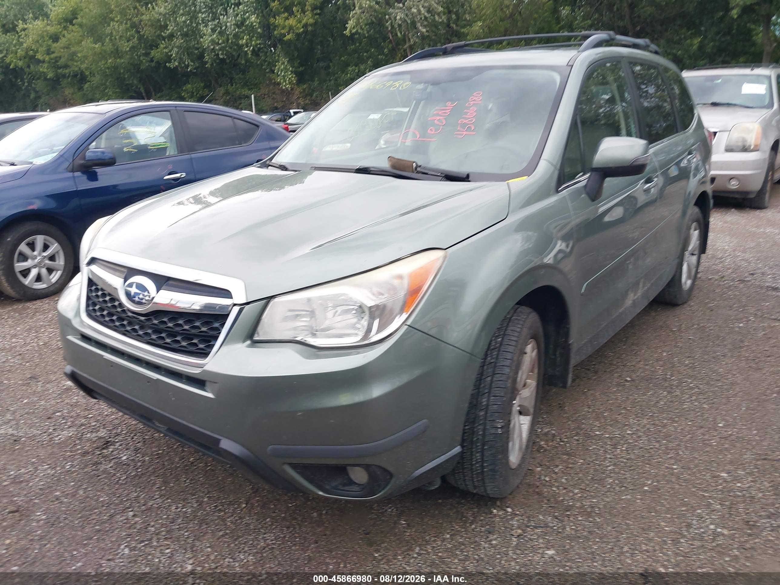 2014 Subaru Forester 2.5i Touring Green vin: JF2SJAMC0EH499733