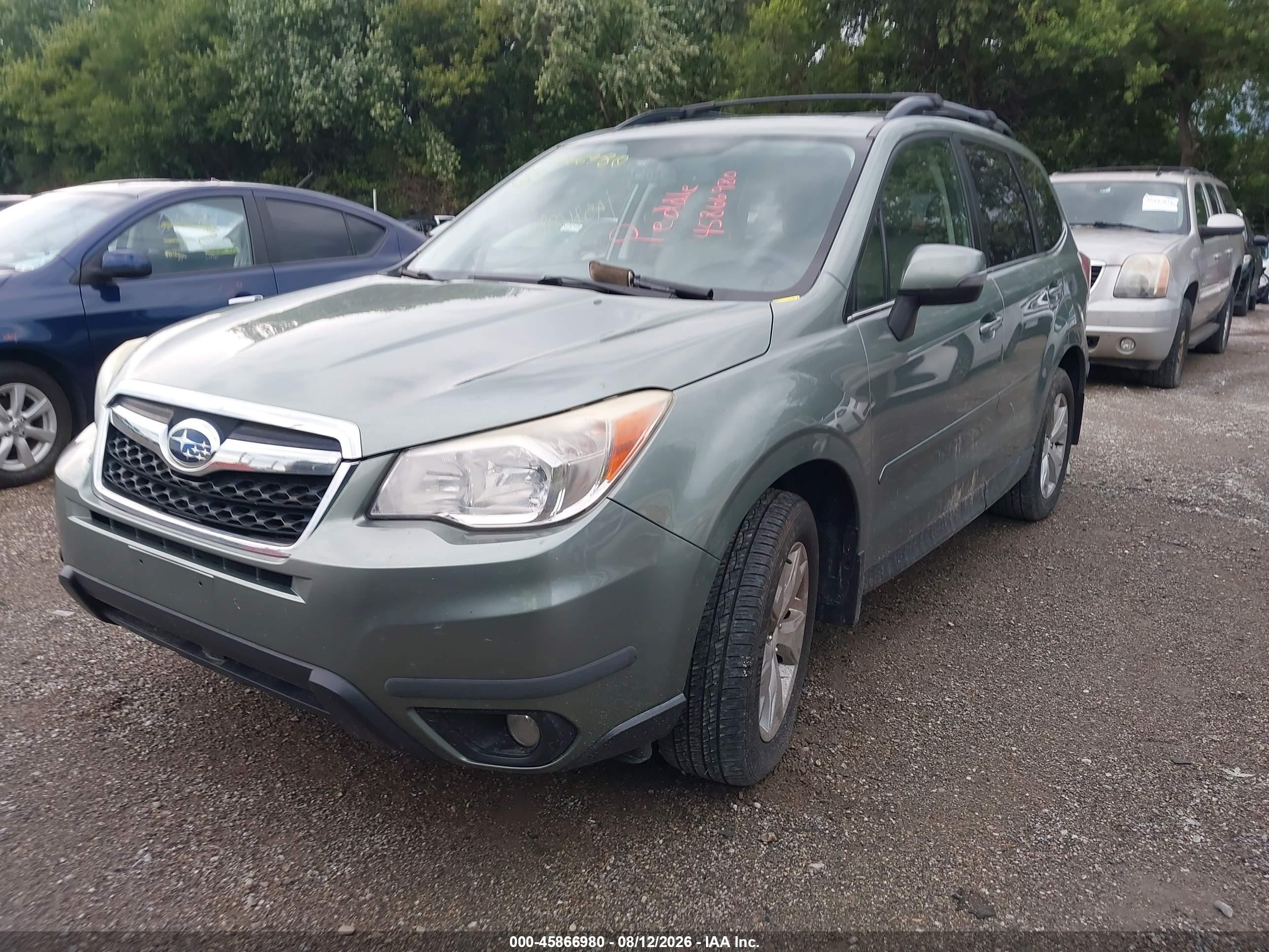 2014 Subaru Forester 2.5i Touring Green vin: JF2SJAMC0EH499733