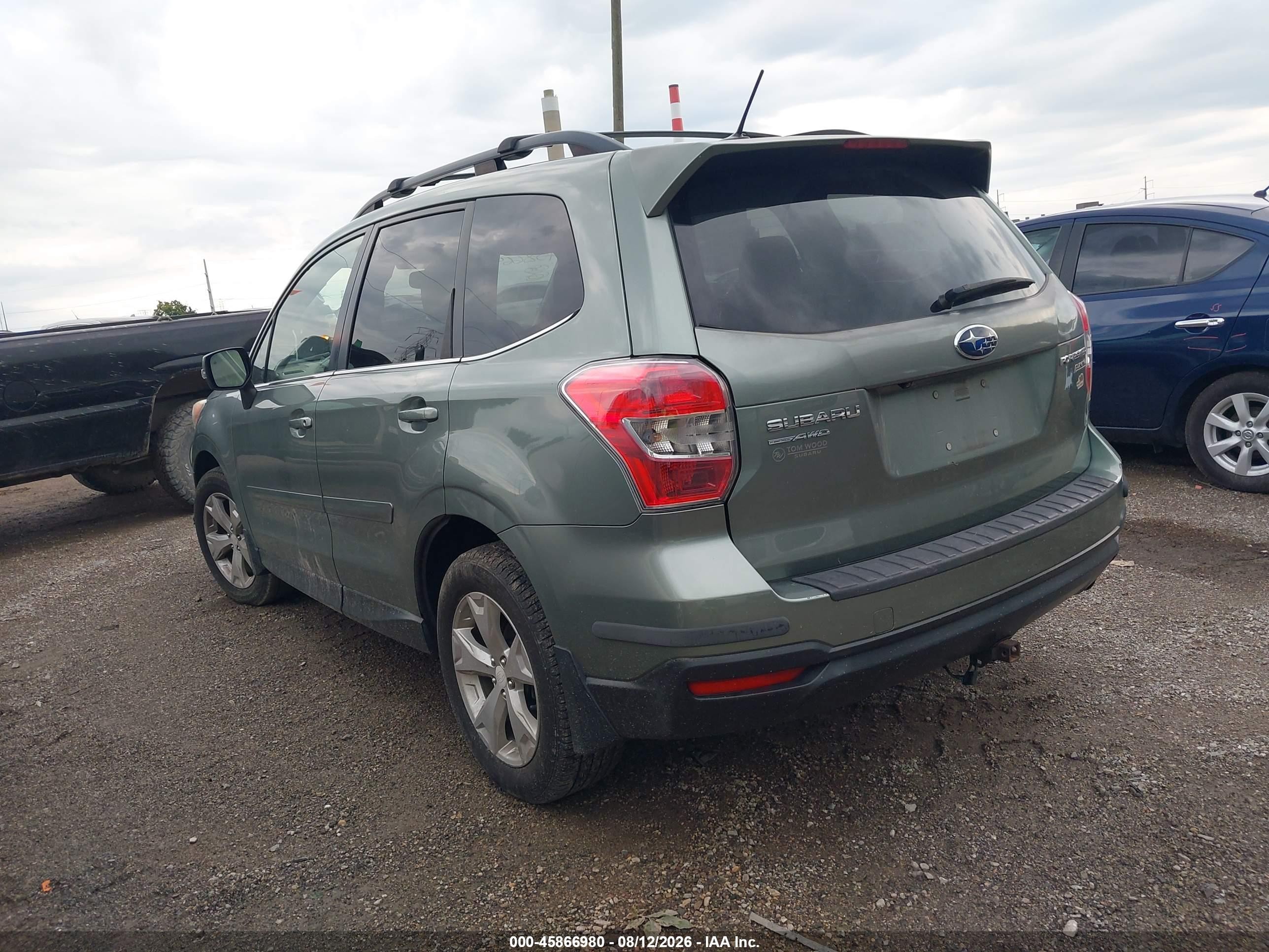 2014 Subaru Forester 2.5i Touring Green vin: JF2SJAMC0EH499733
