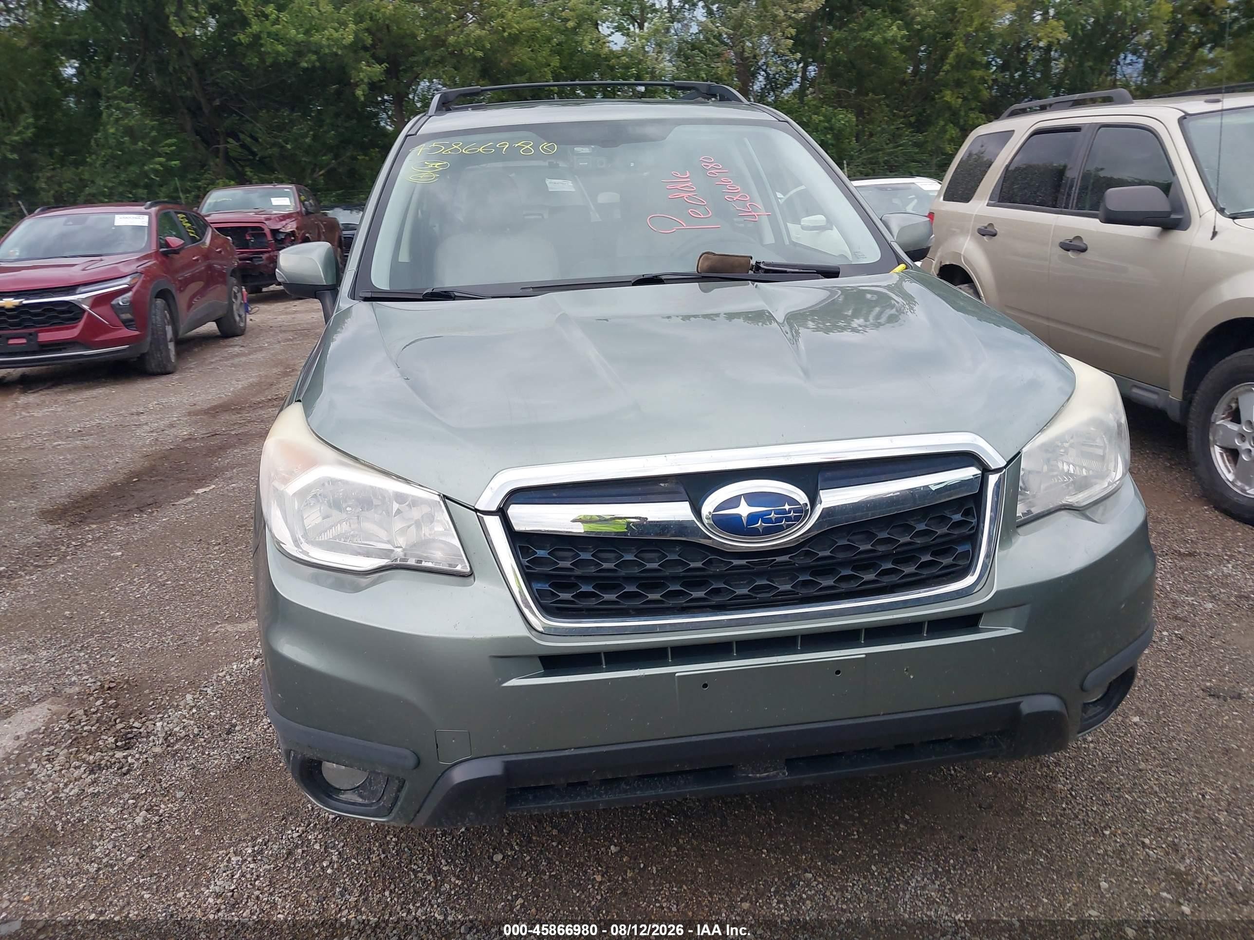 2014 Subaru Forester 2.5i Touring Green vin: JF2SJAMC0EH499733