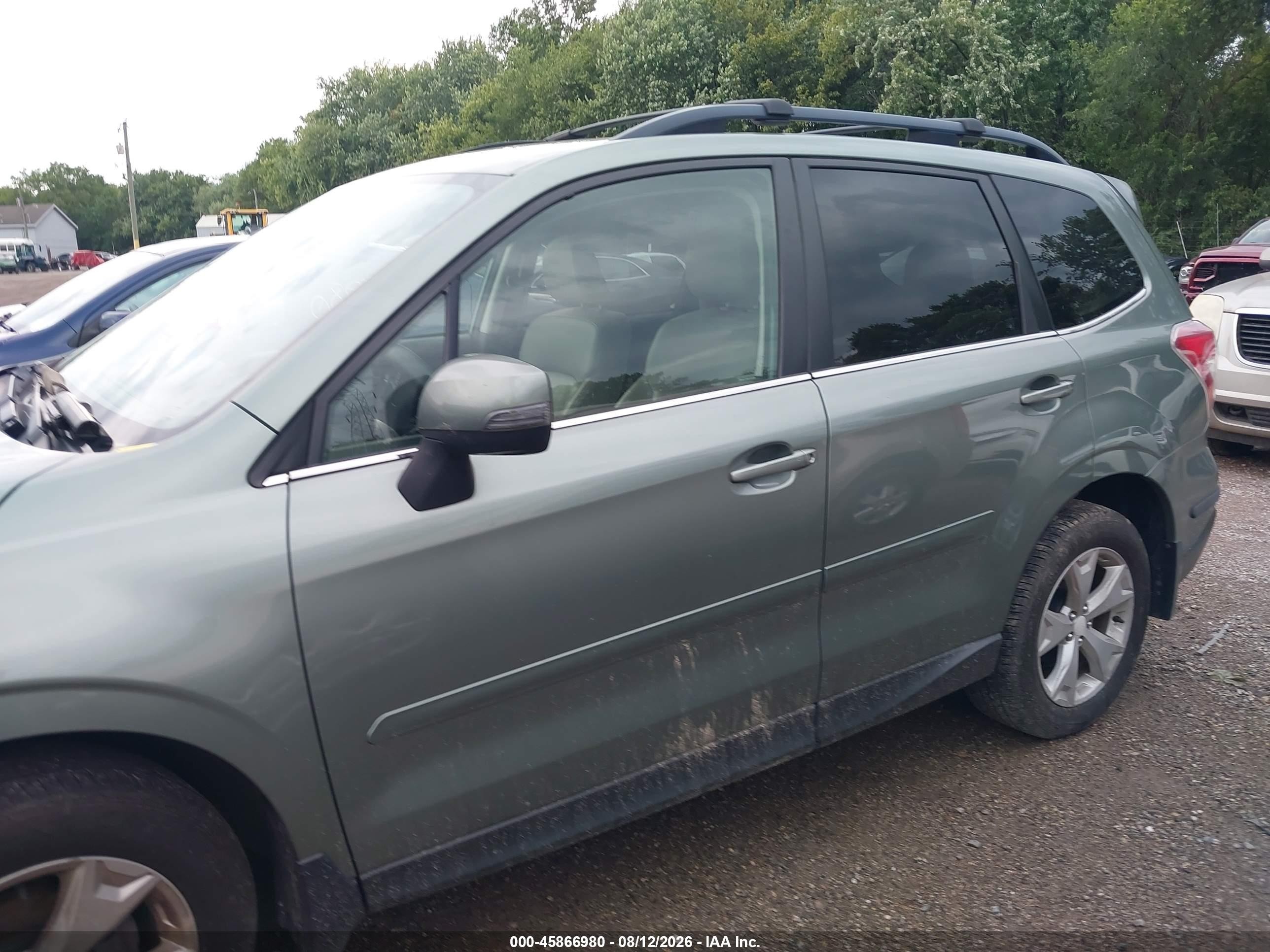 2014 Subaru Forester 2.5i Touring Green vin: JF2SJAMC0EH499733