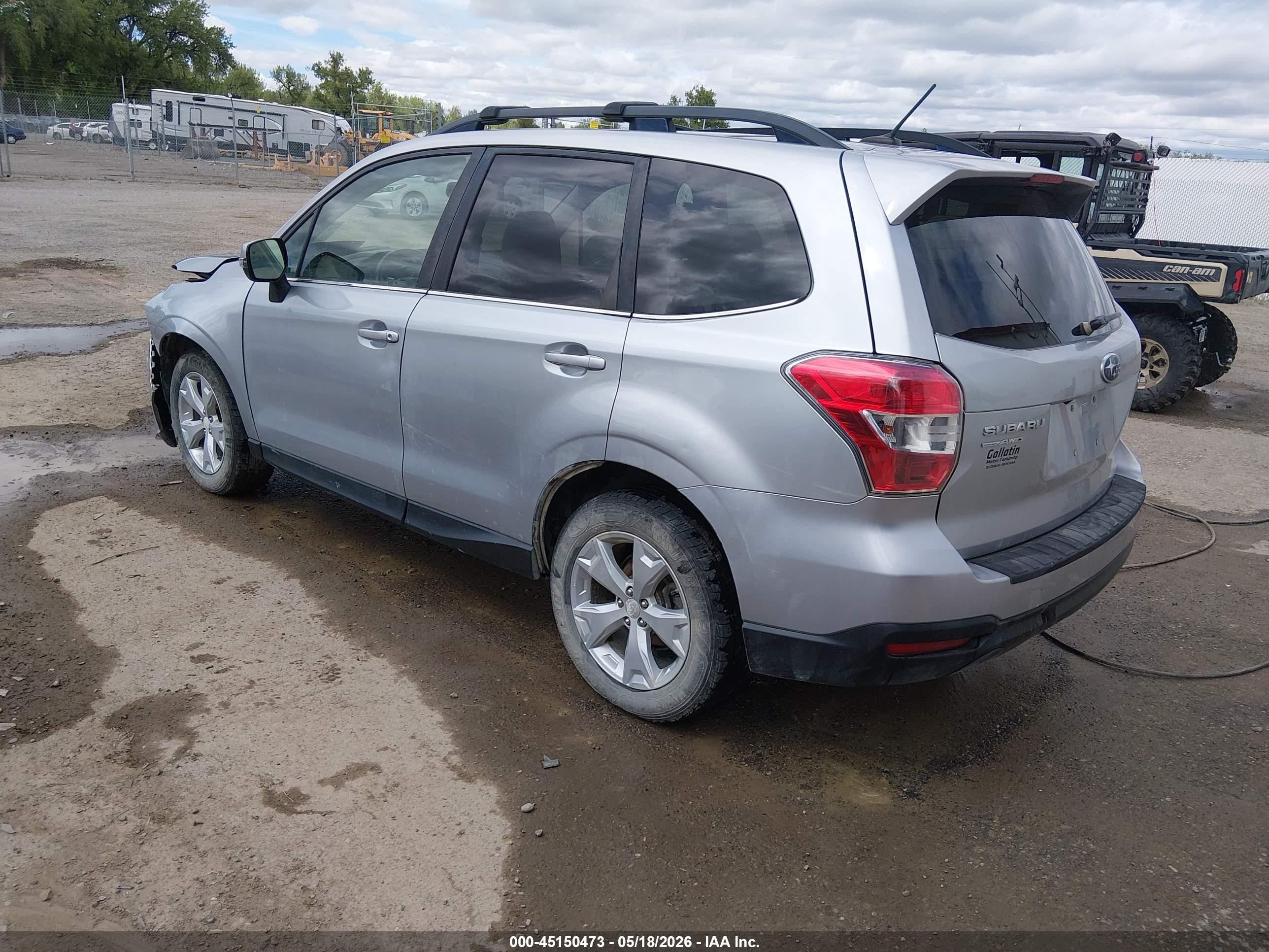 2014 Subaru Forester 2.5i Touring Silver vin: JF2SJAMC0EH518944