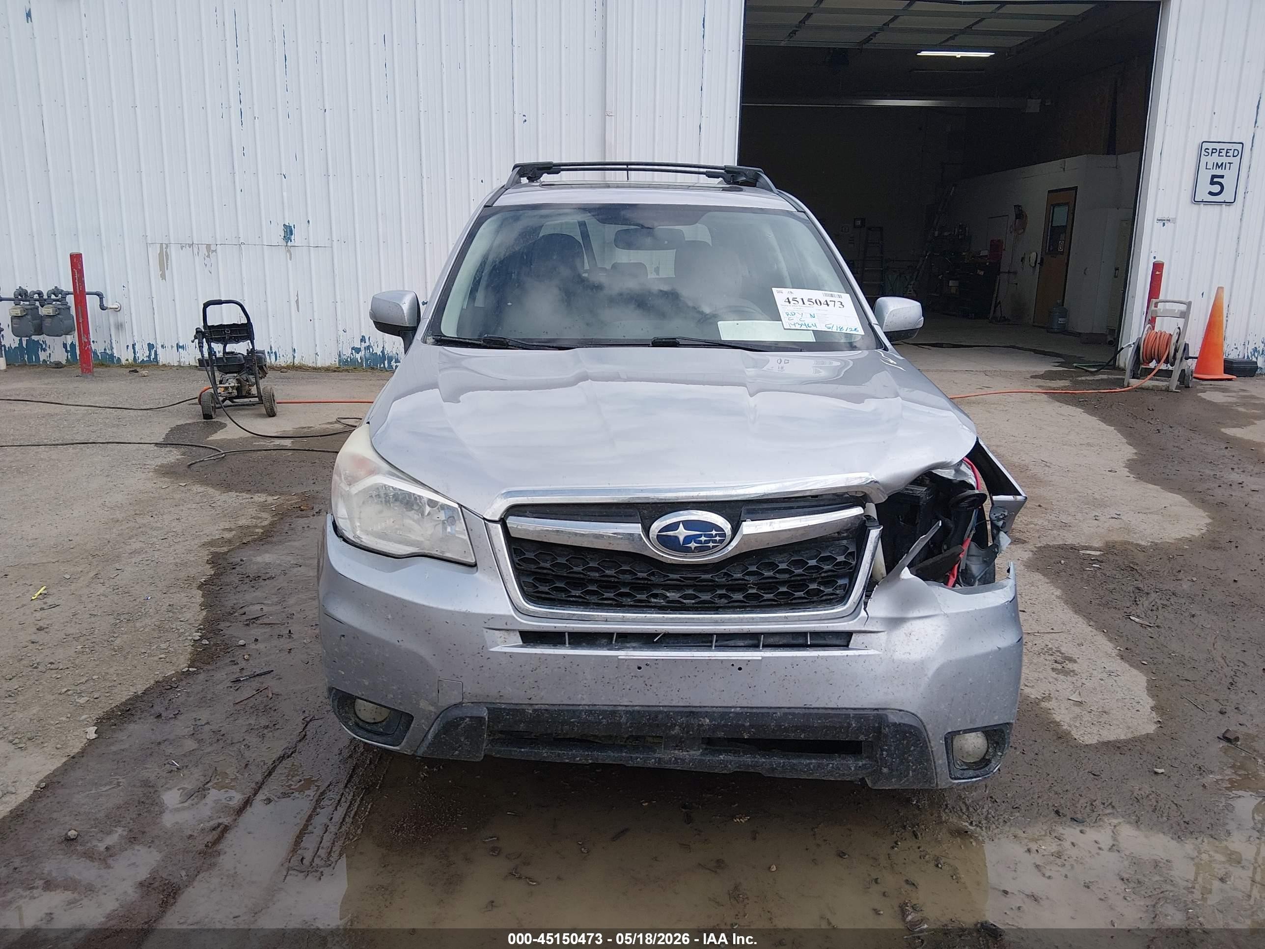 2014 Subaru Forester 2.5i Touring Silver vin: JF2SJAMC0EH518944