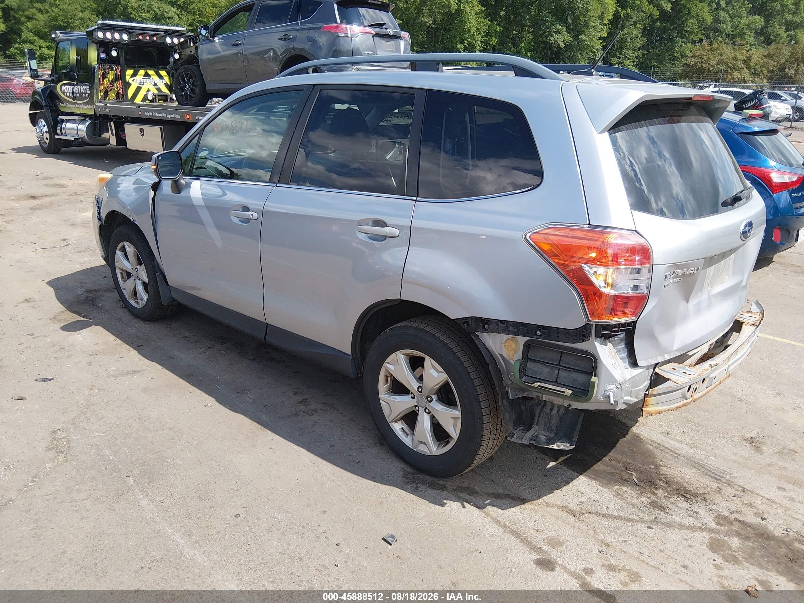2014 Subaru Forester 2.5i Touring Silver vin: JF2SJAMC1EH474467