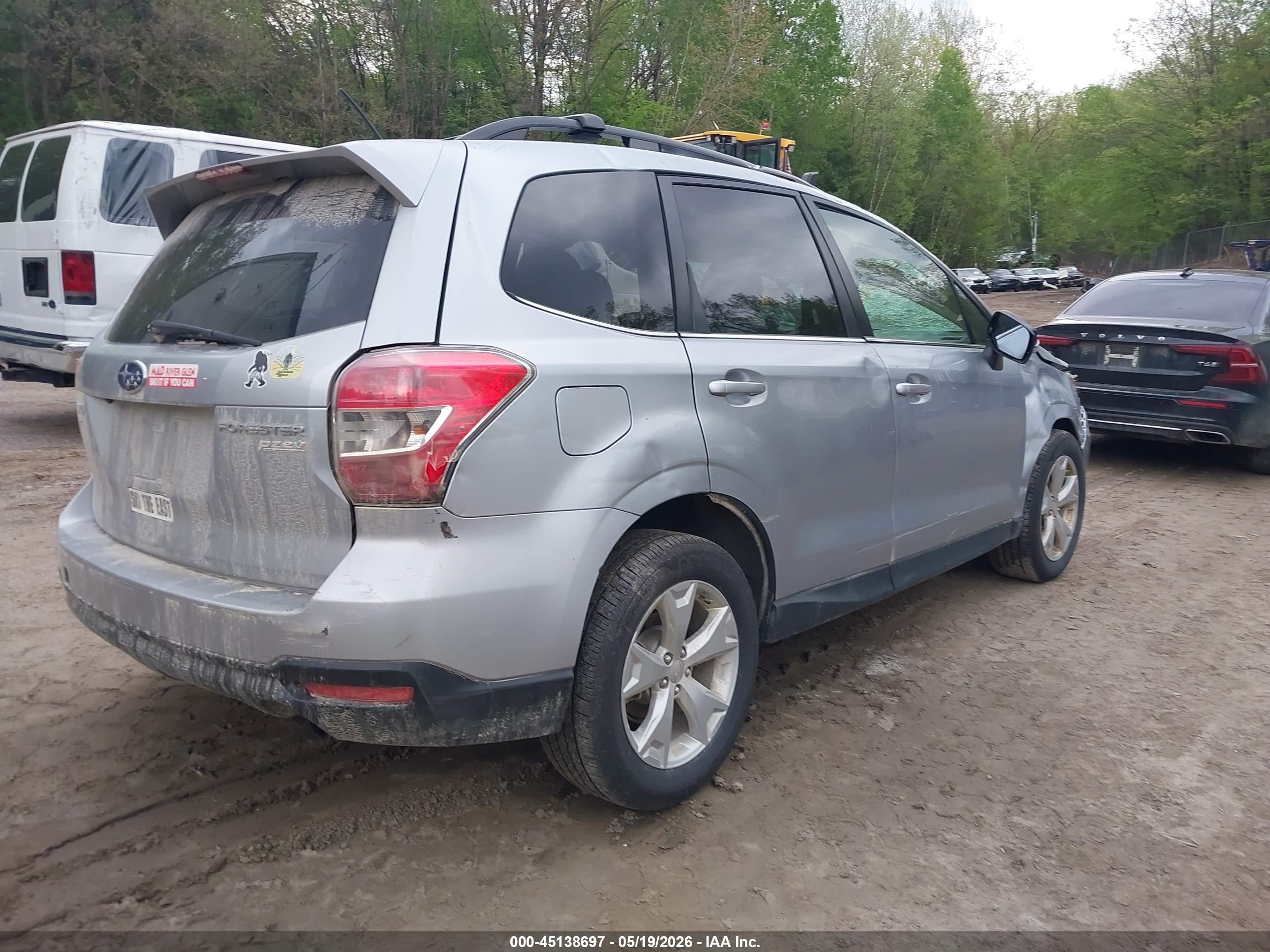 2014 Subaru Forester 2.5i Touring Gray vin: JF2SJAMC2EH476888