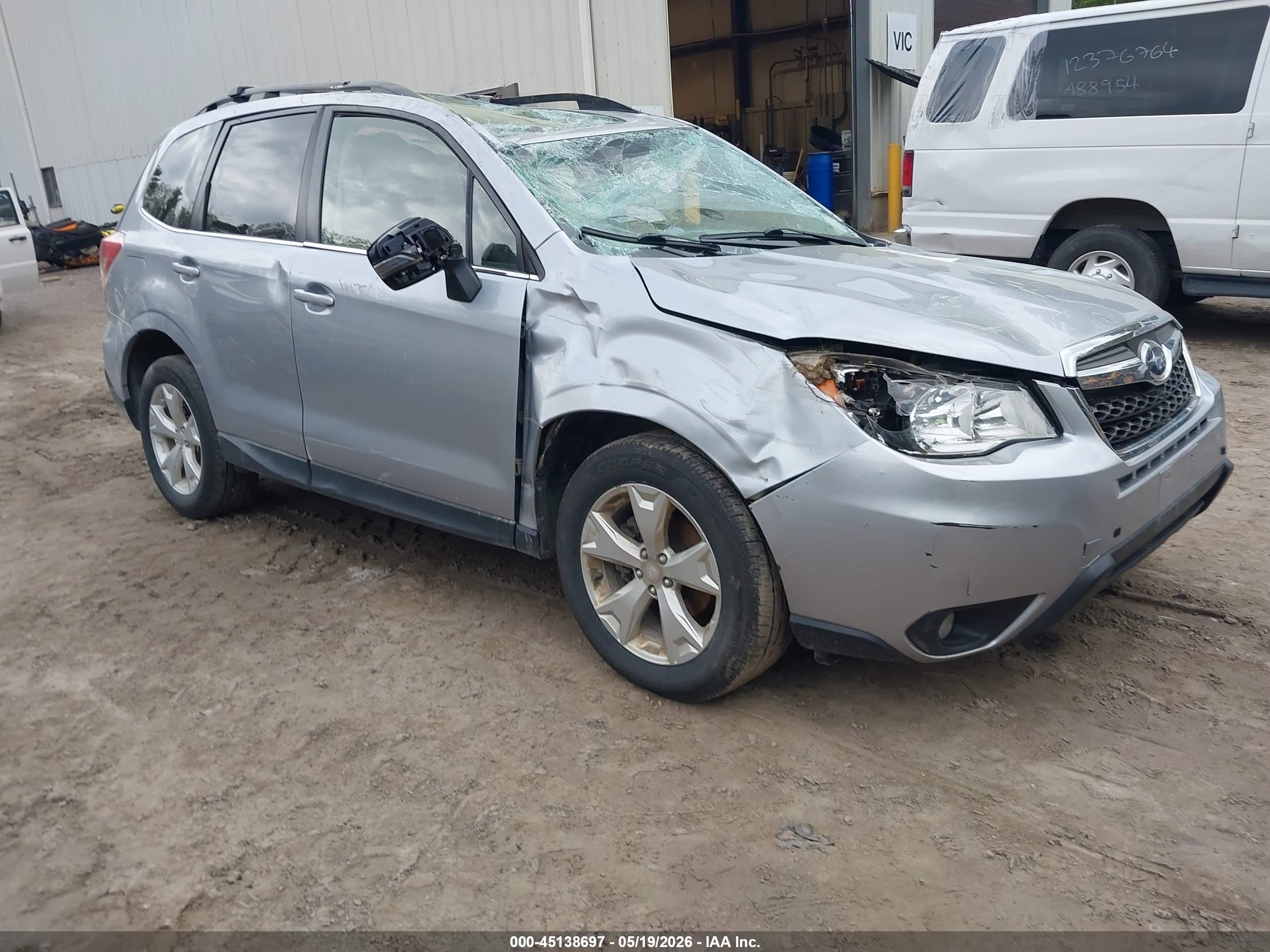 2014 Subaru Forester 2.5i Touring Gray vin: JF2SJAMC2EH476888