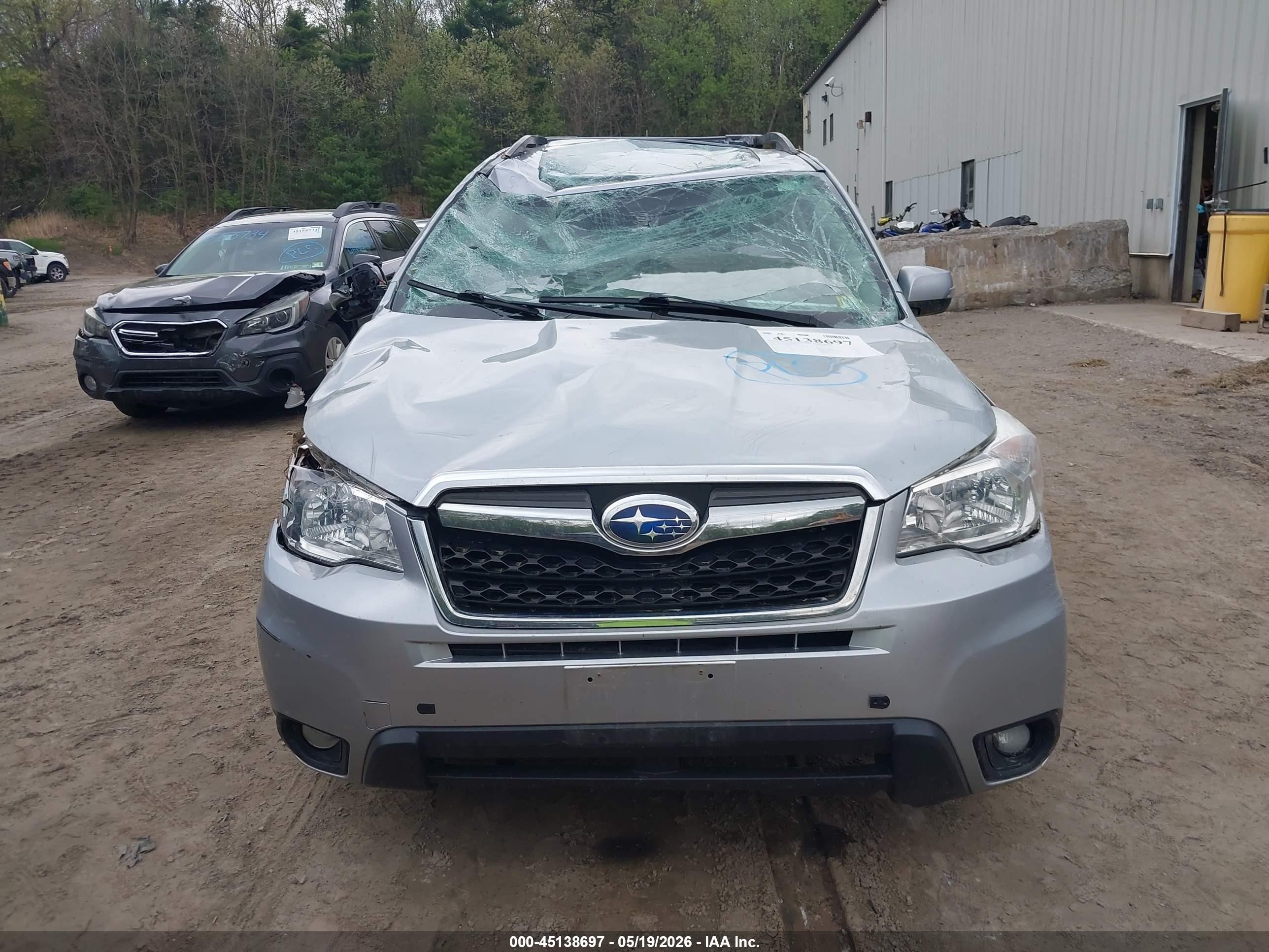 2014 Subaru Forester 2.5i Touring Gray vin: JF2SJAMC2EH476888