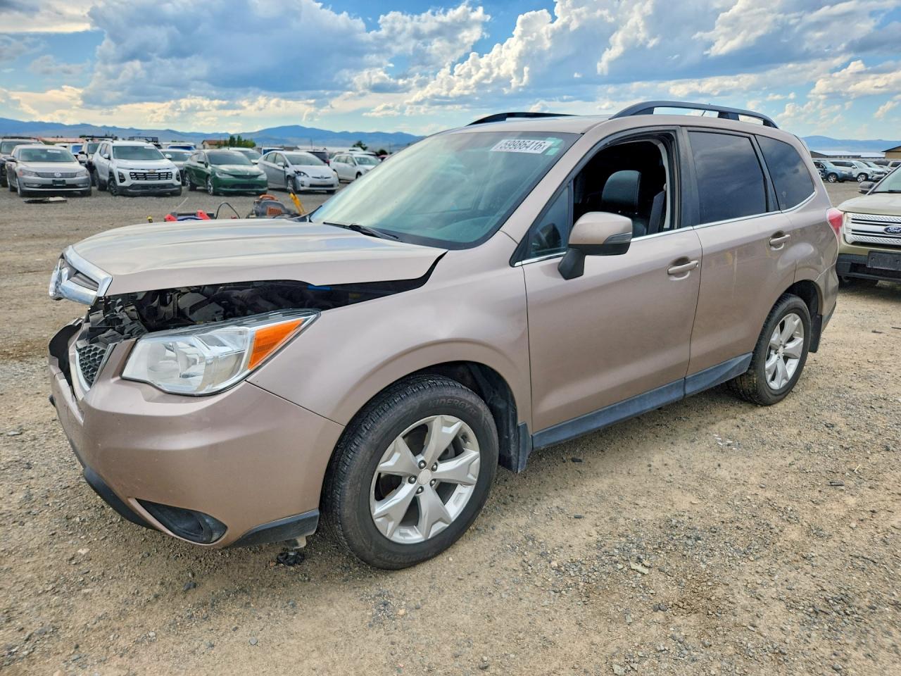 2014 Subaru Forester 2.5i Touring Beige vin: JF2SJAMC3EH407191
