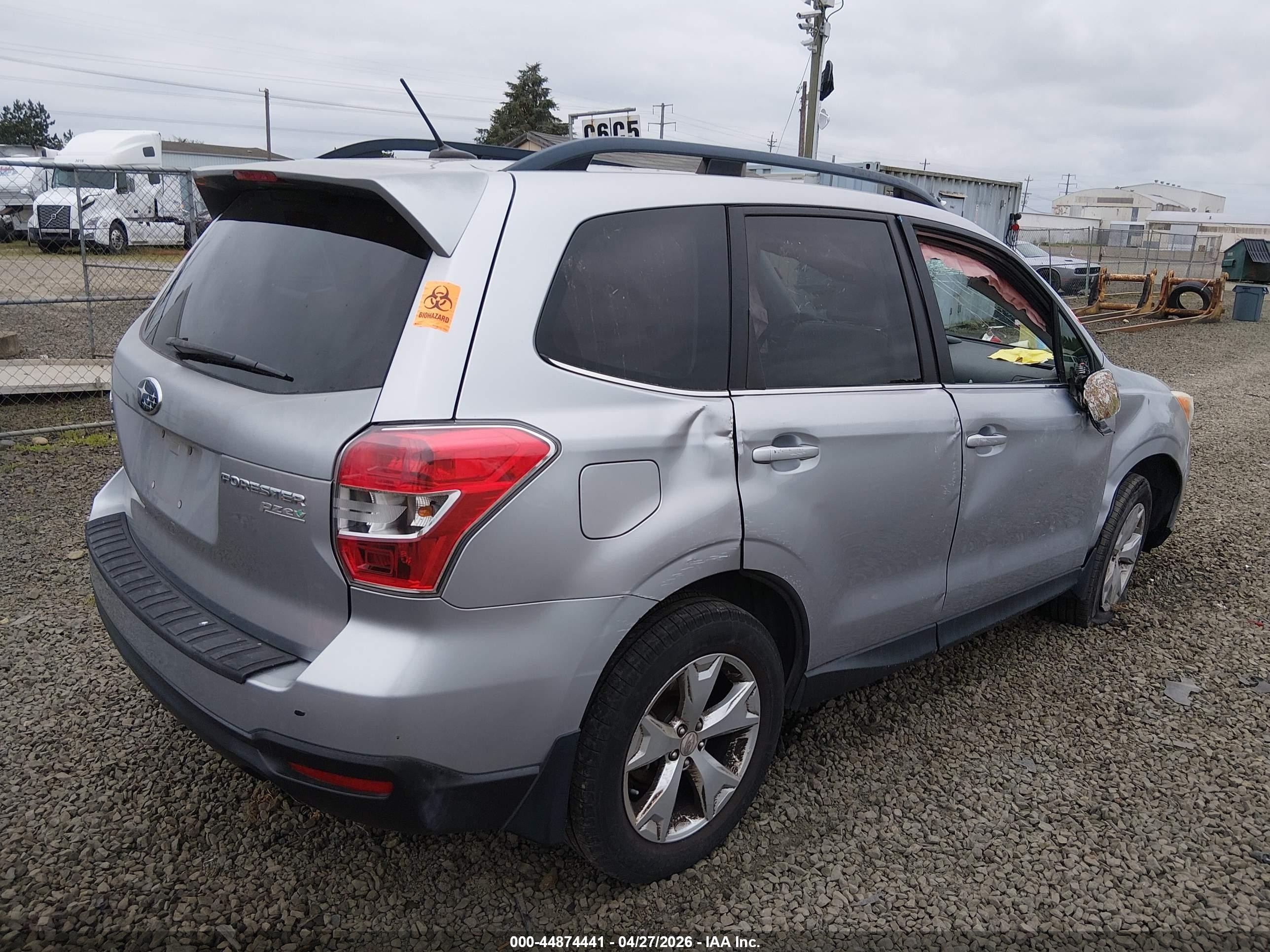 2014 Subaru Forester 2.5i Touring Silver vin: JF2SJAMC3EH499189