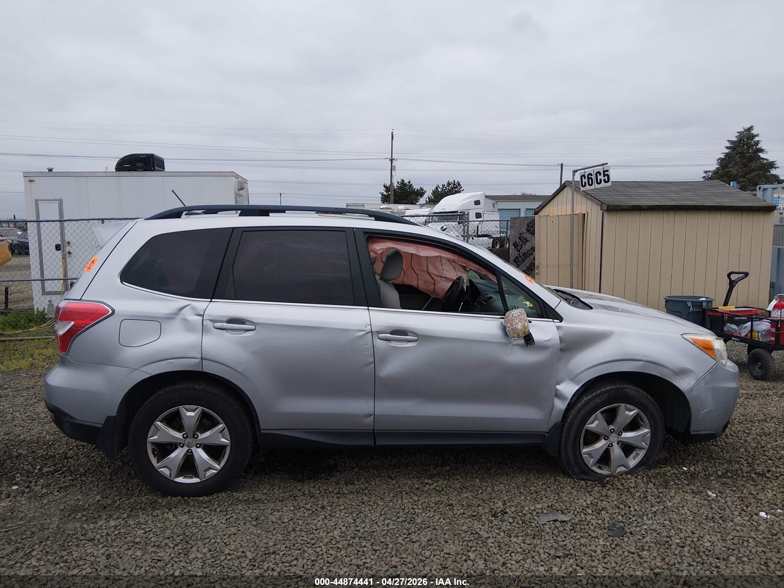 2014 Subaru Forester 2.5i Touring Silver vin: JF2SJAMC3EH499189