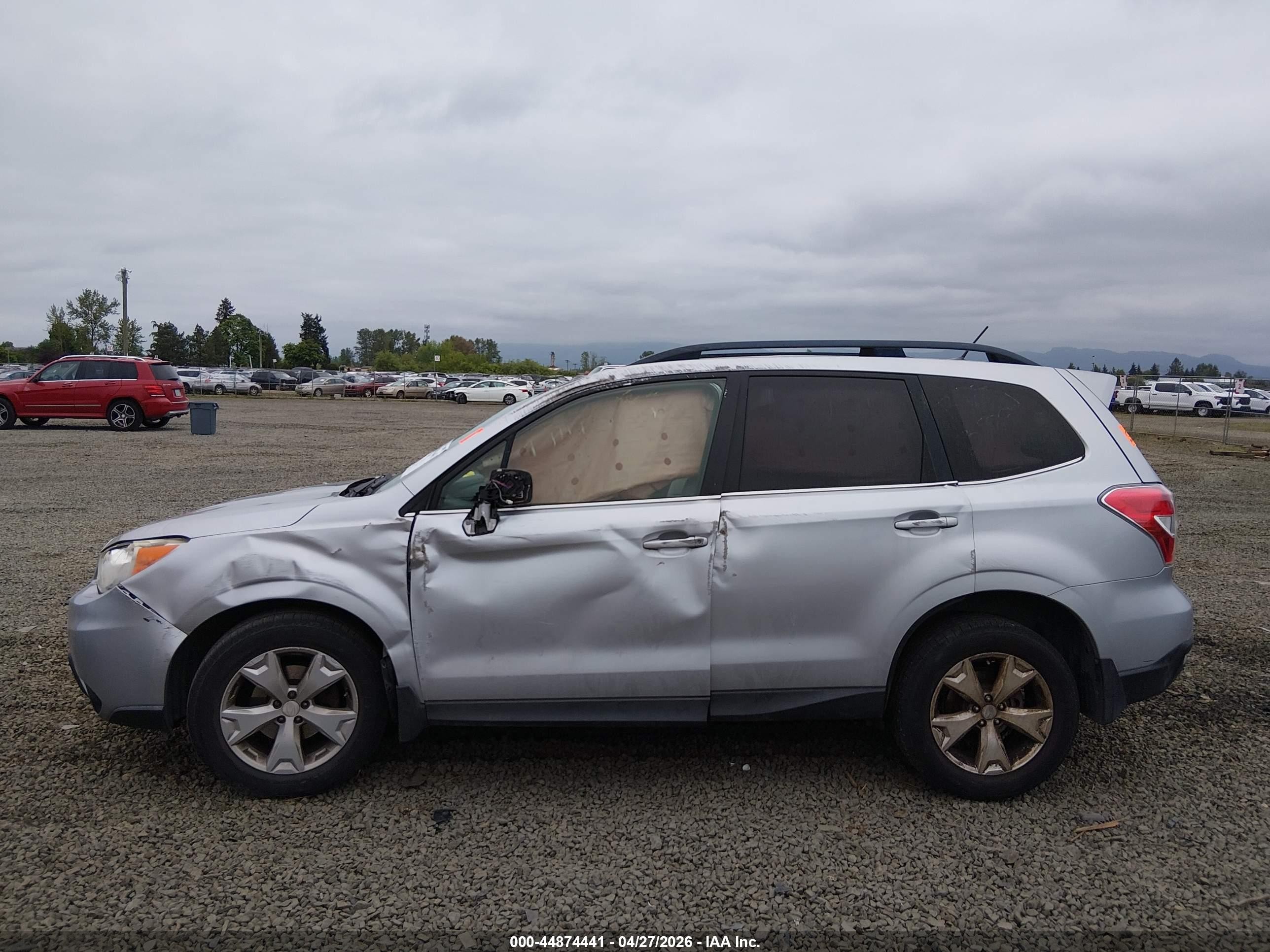 2014 Subaru Forester 2.5i Touring Silver vin: JF2SJAMC3EH499189