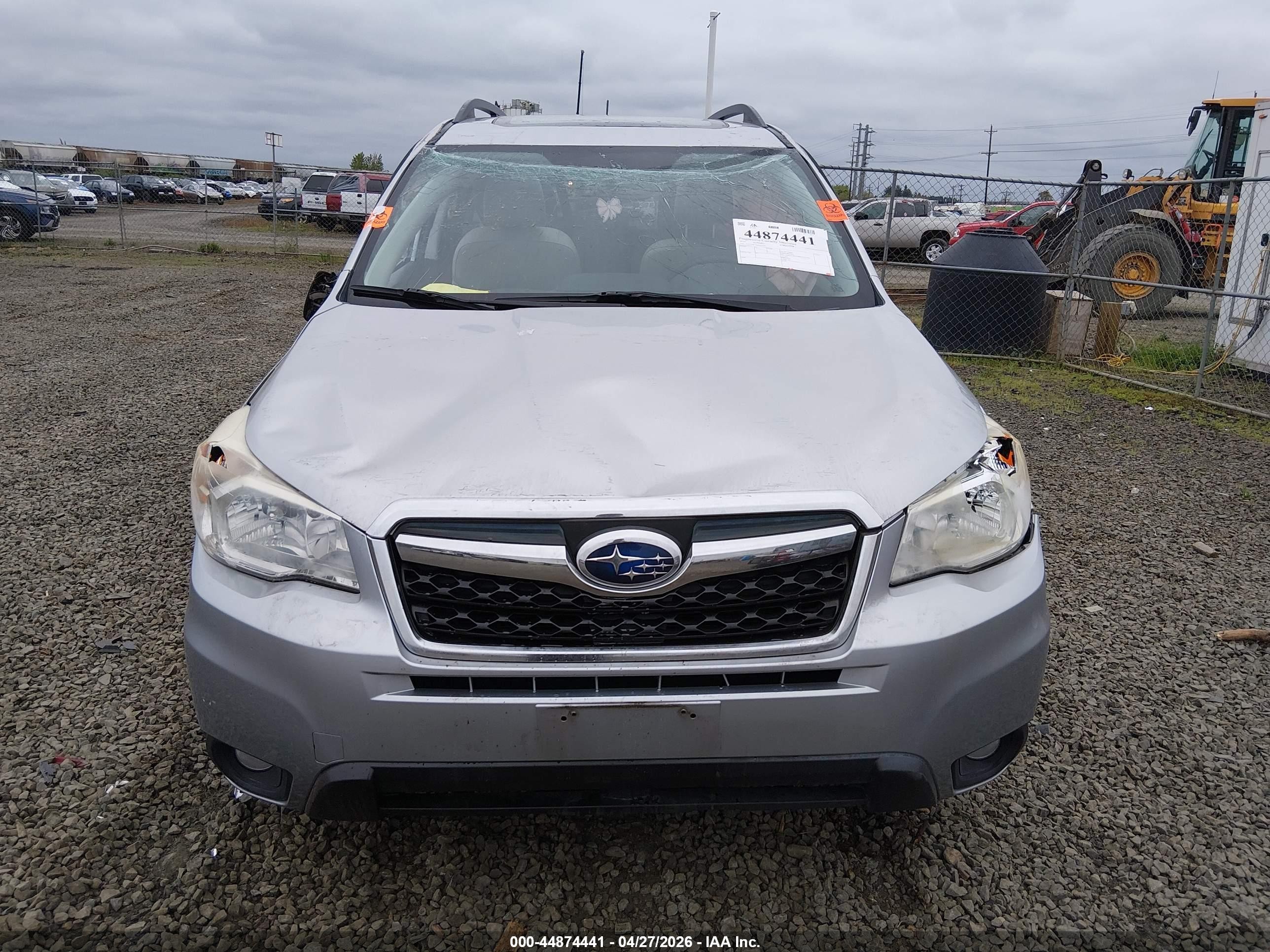 2014 Subaru Forester 2.5i Touring Silver vin: JF2SJAMC3EH499189