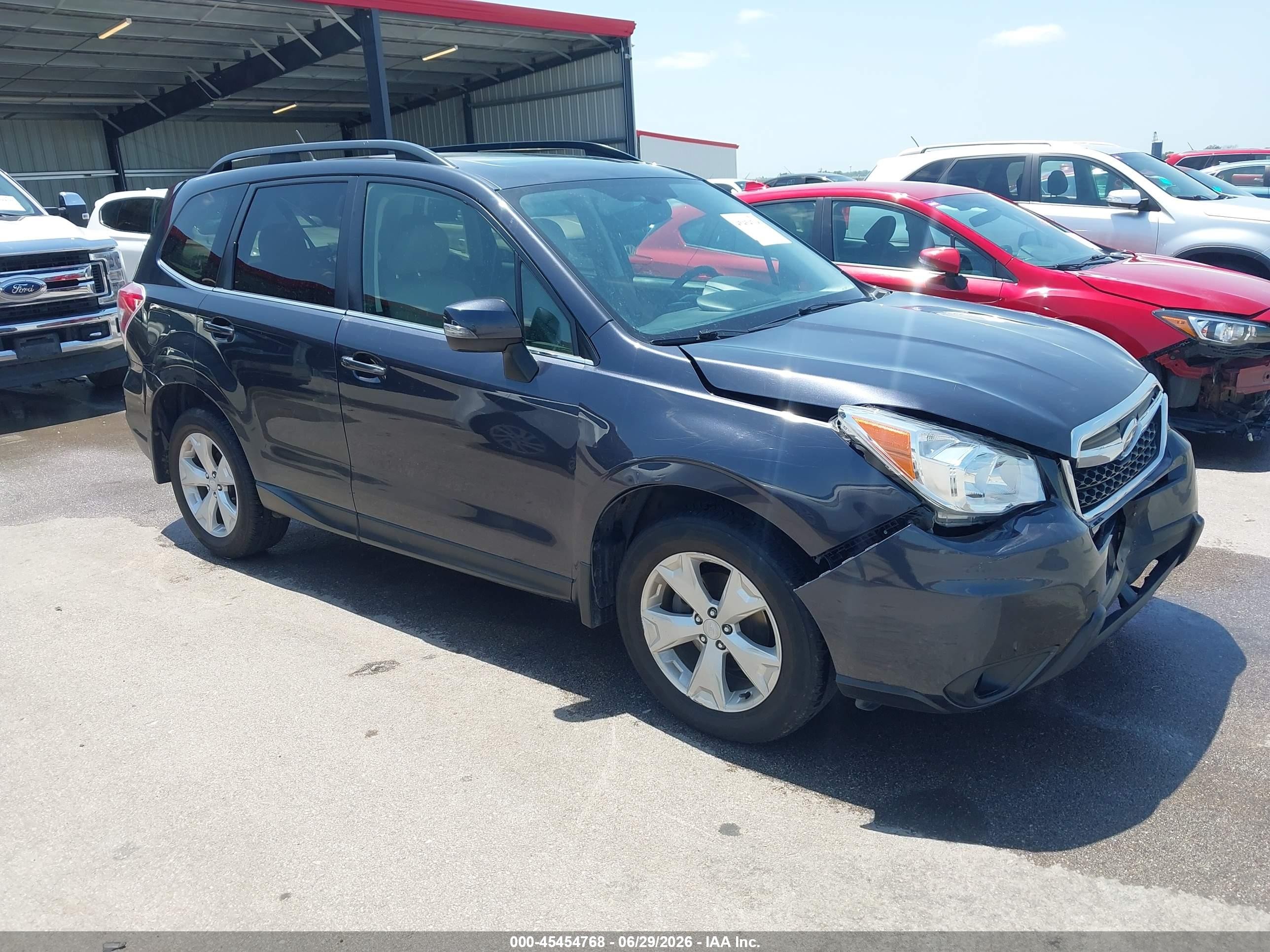 2014 Subaru Forester 2.5i Touring Синий vin: JF2SJAMC4EH526755
