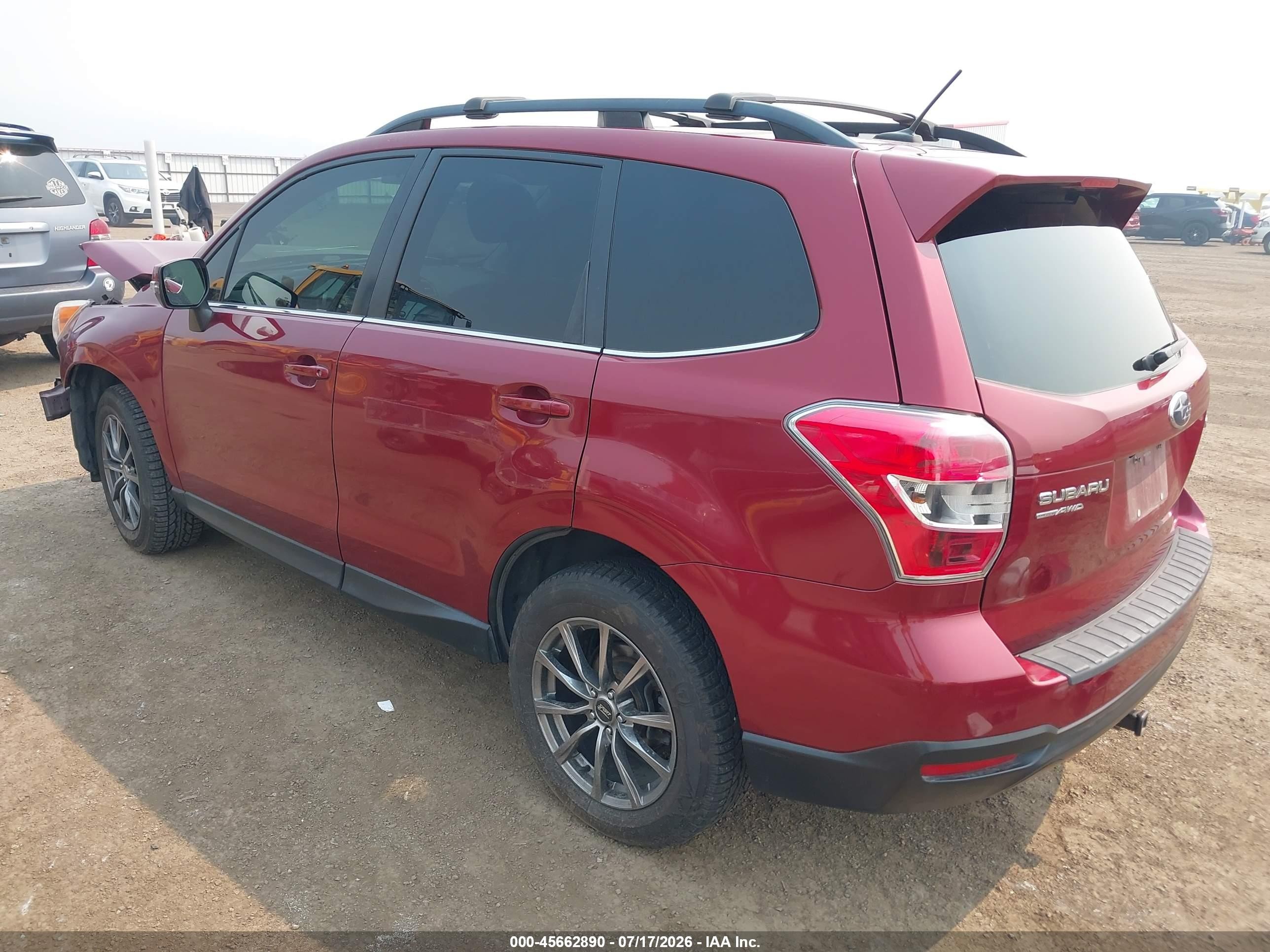 2014 Subaru Forester 2.5i Touring Burgundy vin: JF2SJAMC5EH485410