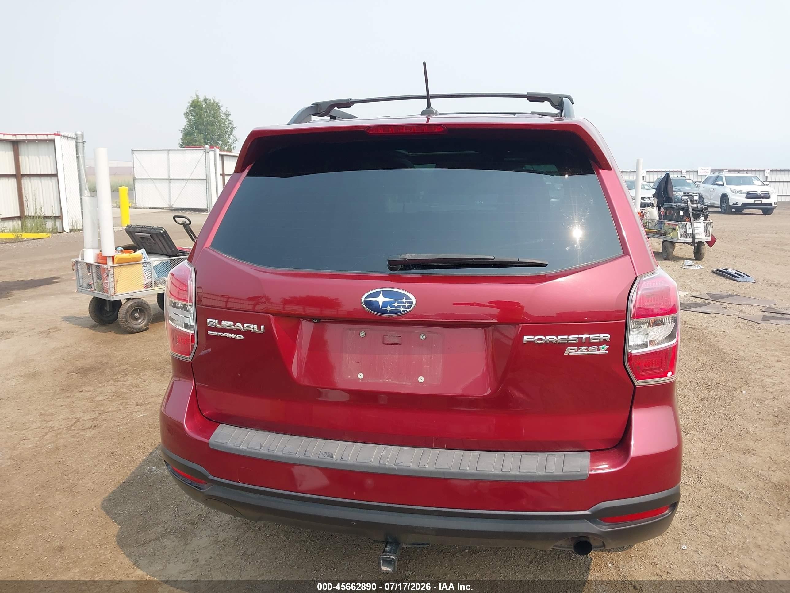2014 Subaru Forester 2.5i Touring Burgundy vin: JF2SJAMC5EH485410