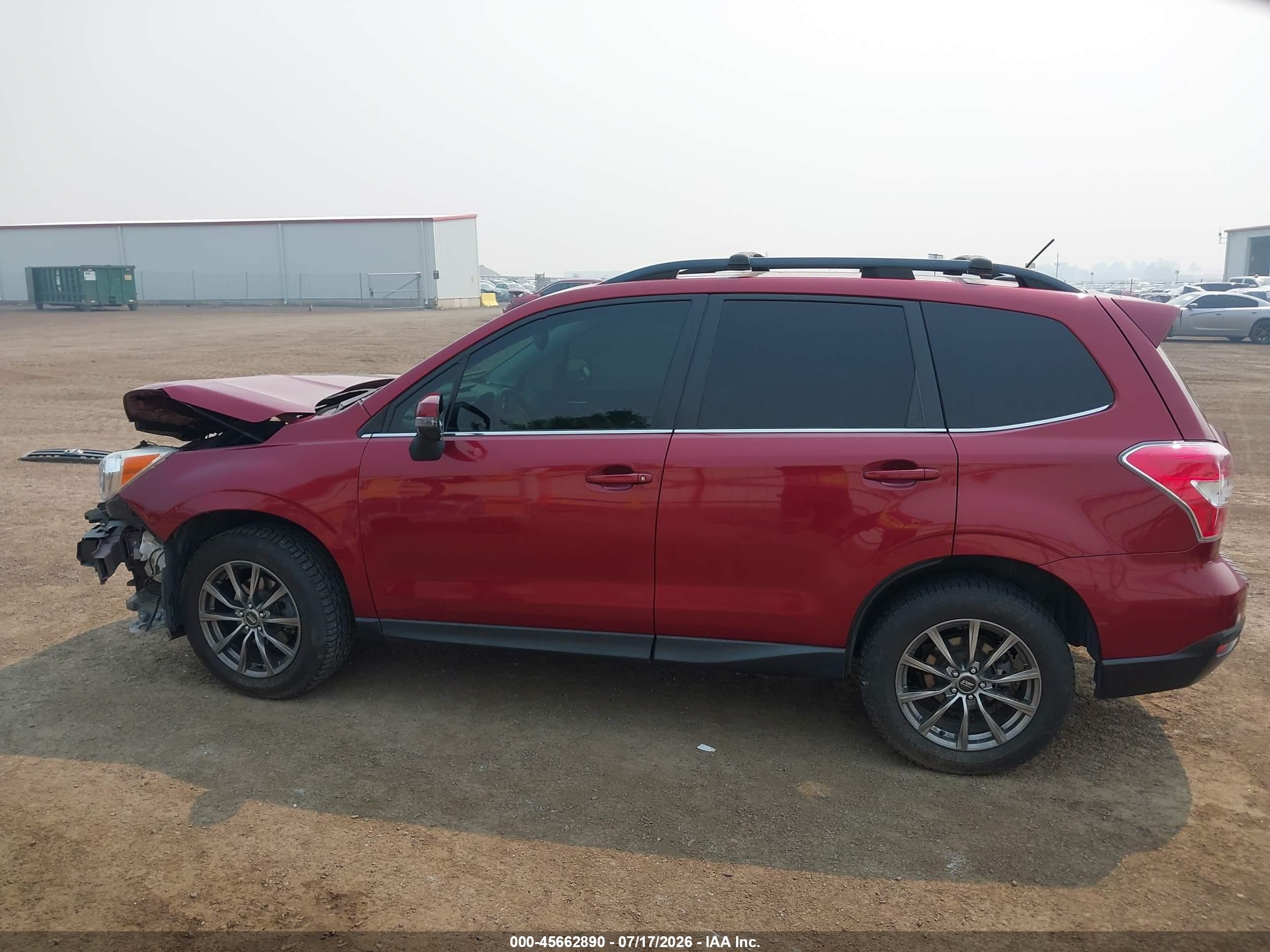 2014 Subaru Forester 2.5i Touring Burgundy vin: JF2SJAMC5EH485410