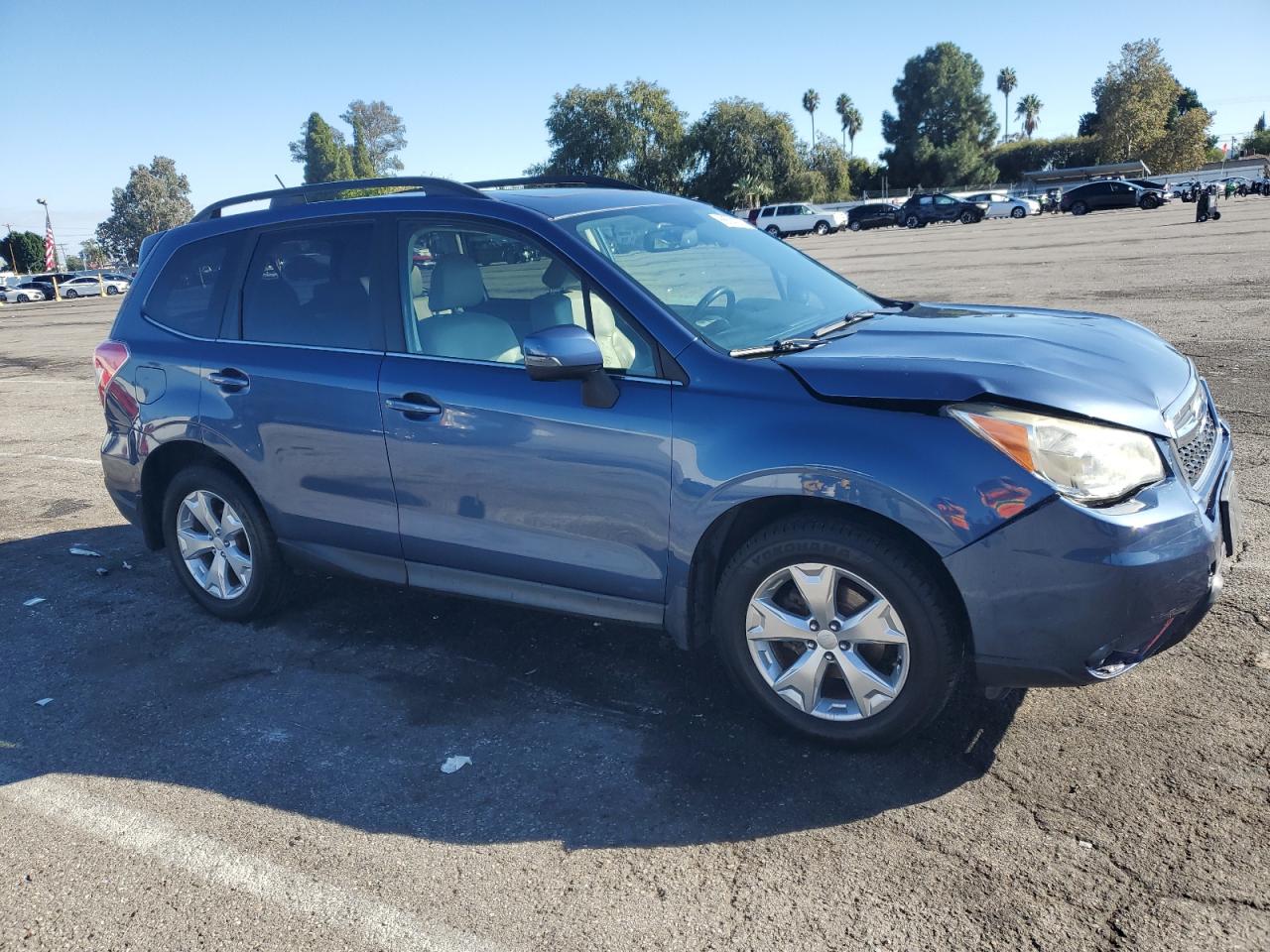2014 Subaru Forester 2.5i Touring Синий vin: JF2SJAMC7EH407842