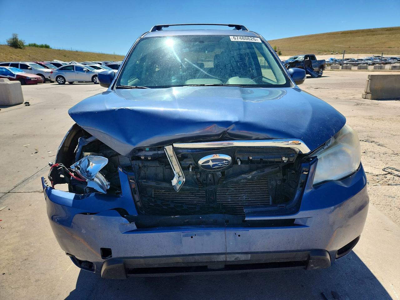 2014 Subaru Forester 2.5i Touring Blue vin: JF2SJAMC8EH448223
