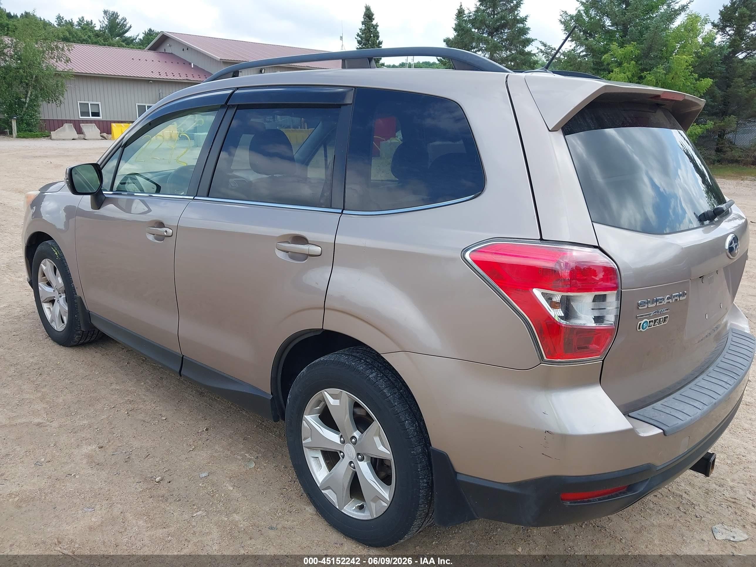 2014 Subaru Forester 2.5i Touring Gold vin: JF2SJAMC8EH510428