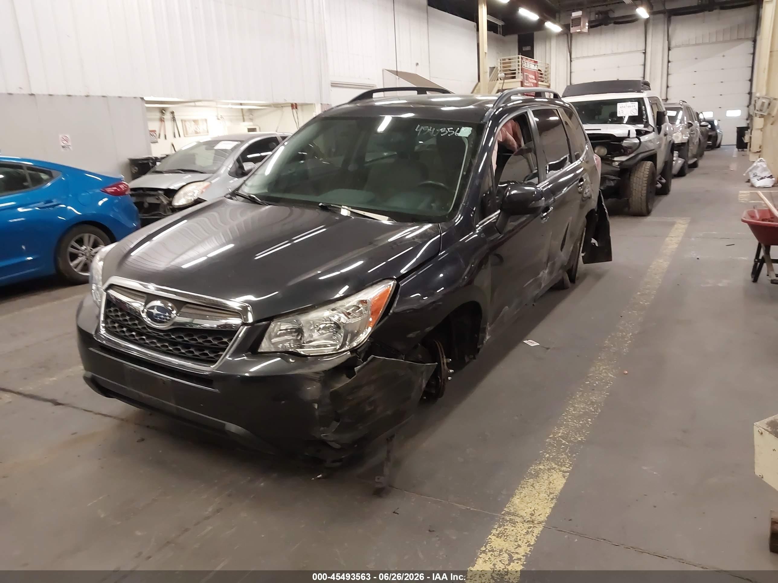 2014 Subaru Forester   Серый vin: JF2SJAMC9EH408202