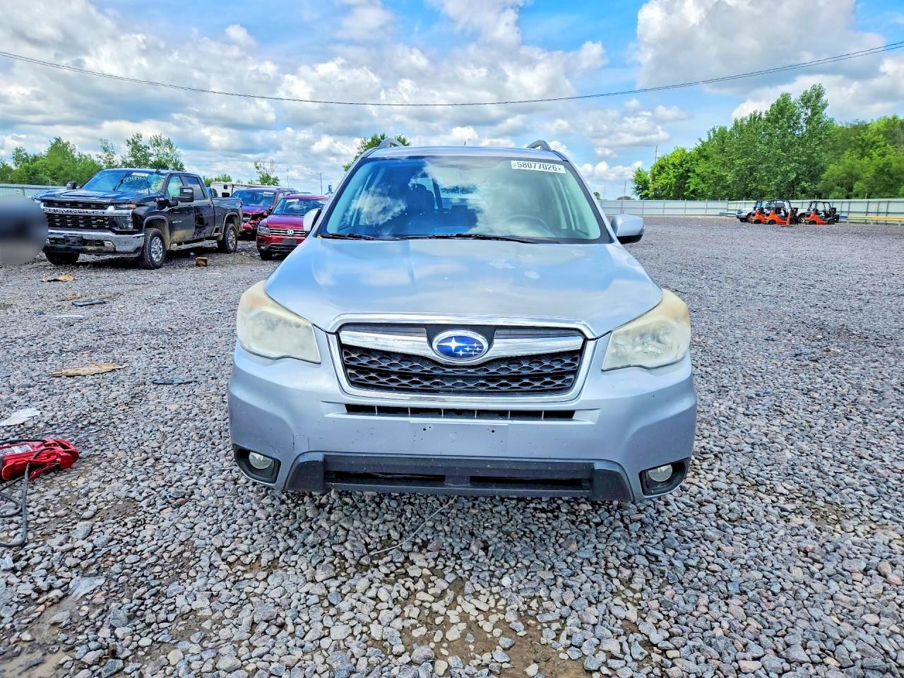 2014 Subaru Forester 2.5i Touring Silver vin: JF2SJAMC9EH490867