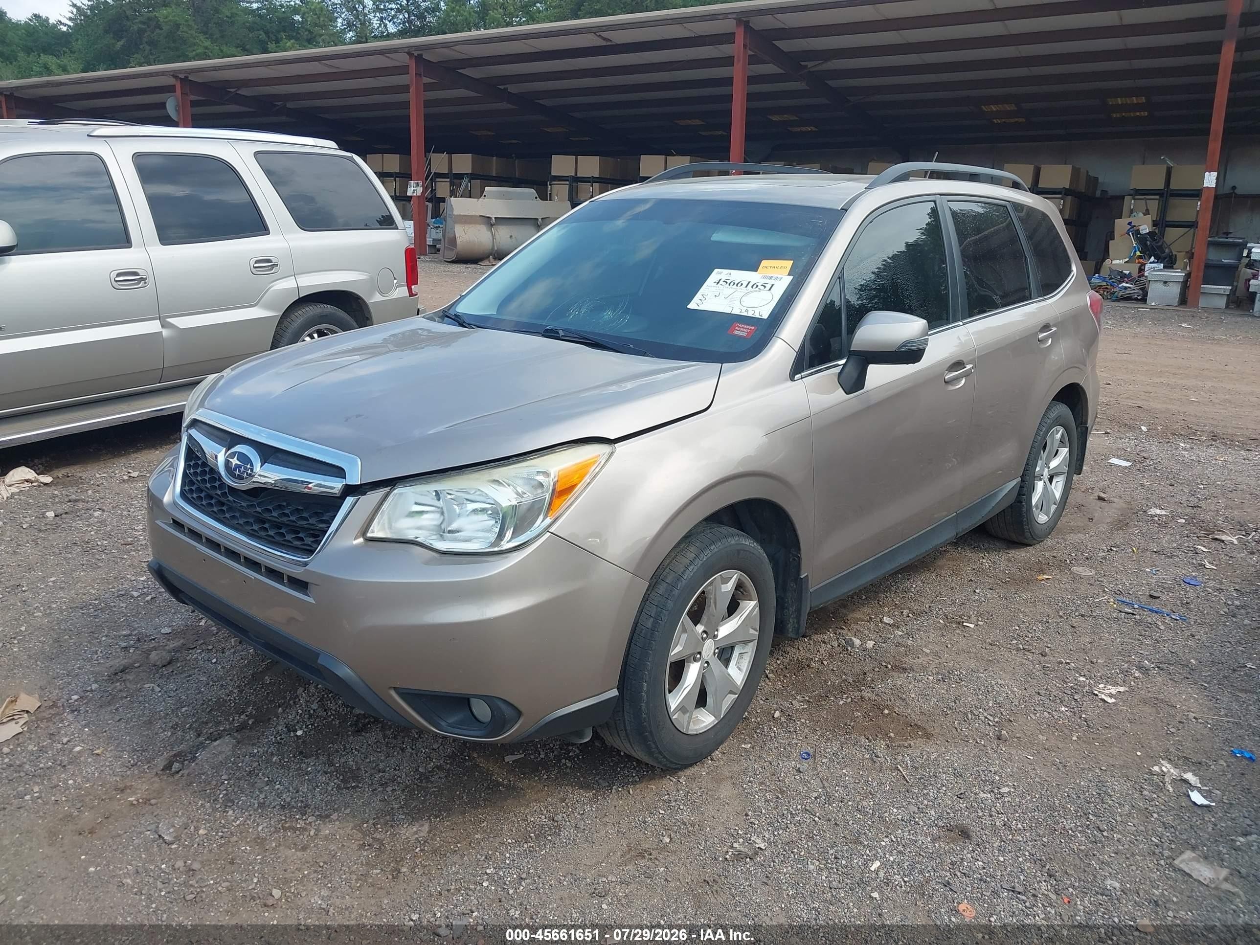 2014 Subaru Forester 2.5i Touring Gray vin: JF2SJAMC9EH504296