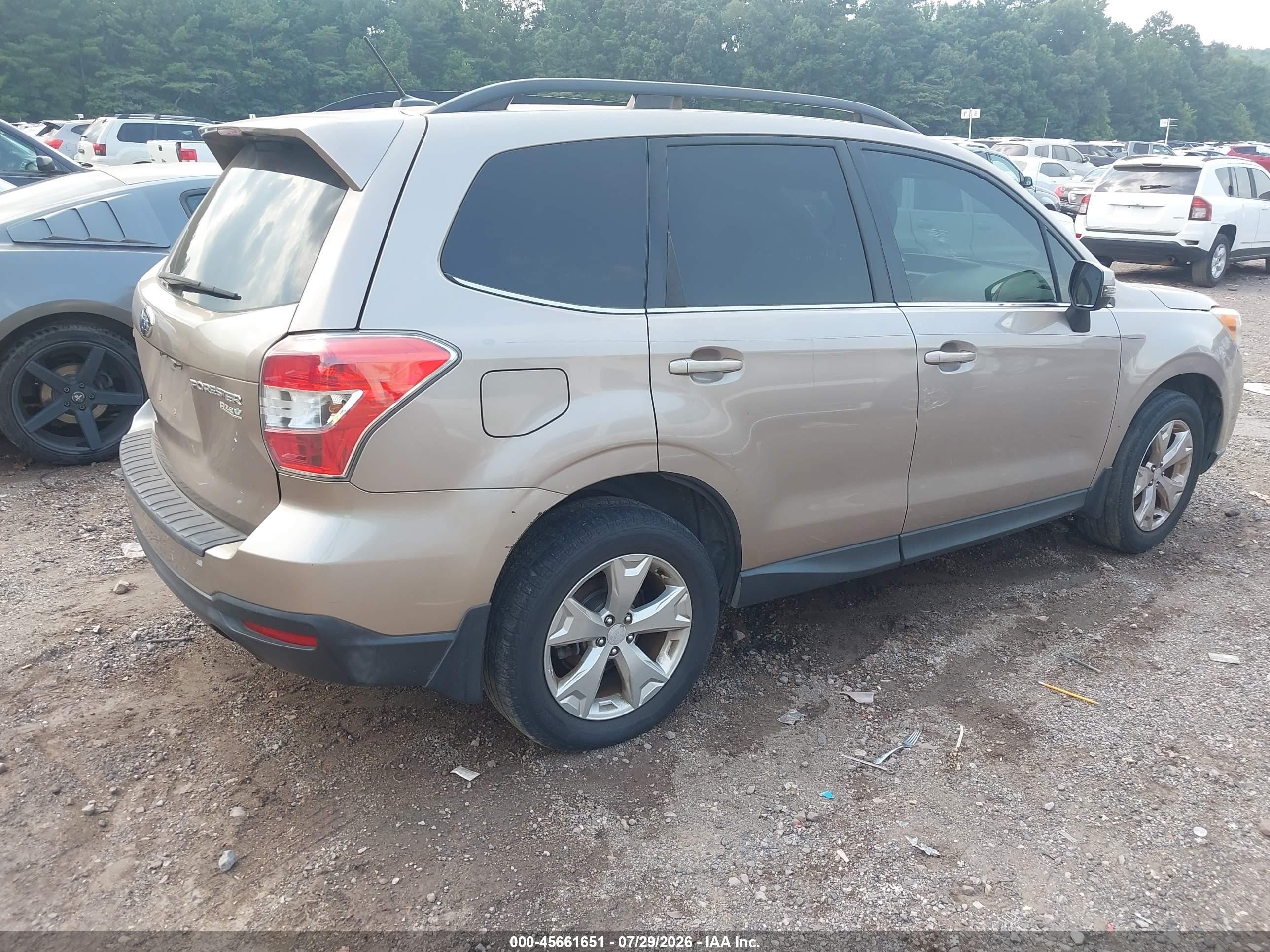 2014 Subaru Forester 2.5i Touring Gray vin: JF2SJAMC9EH504296
