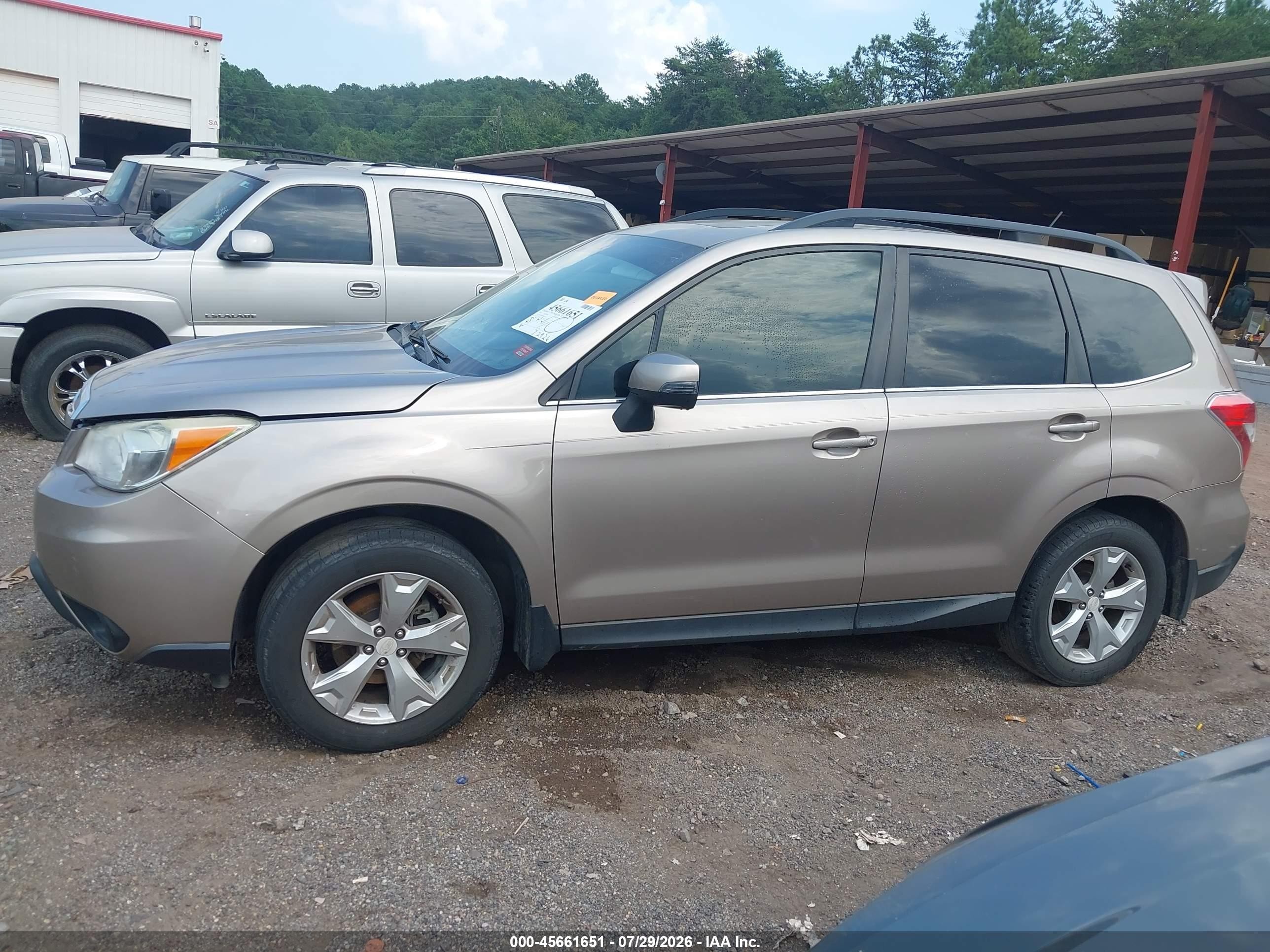 2014 Subaru Forester 2.5i Touring Gray vin: JF2SJAMC9EH504296