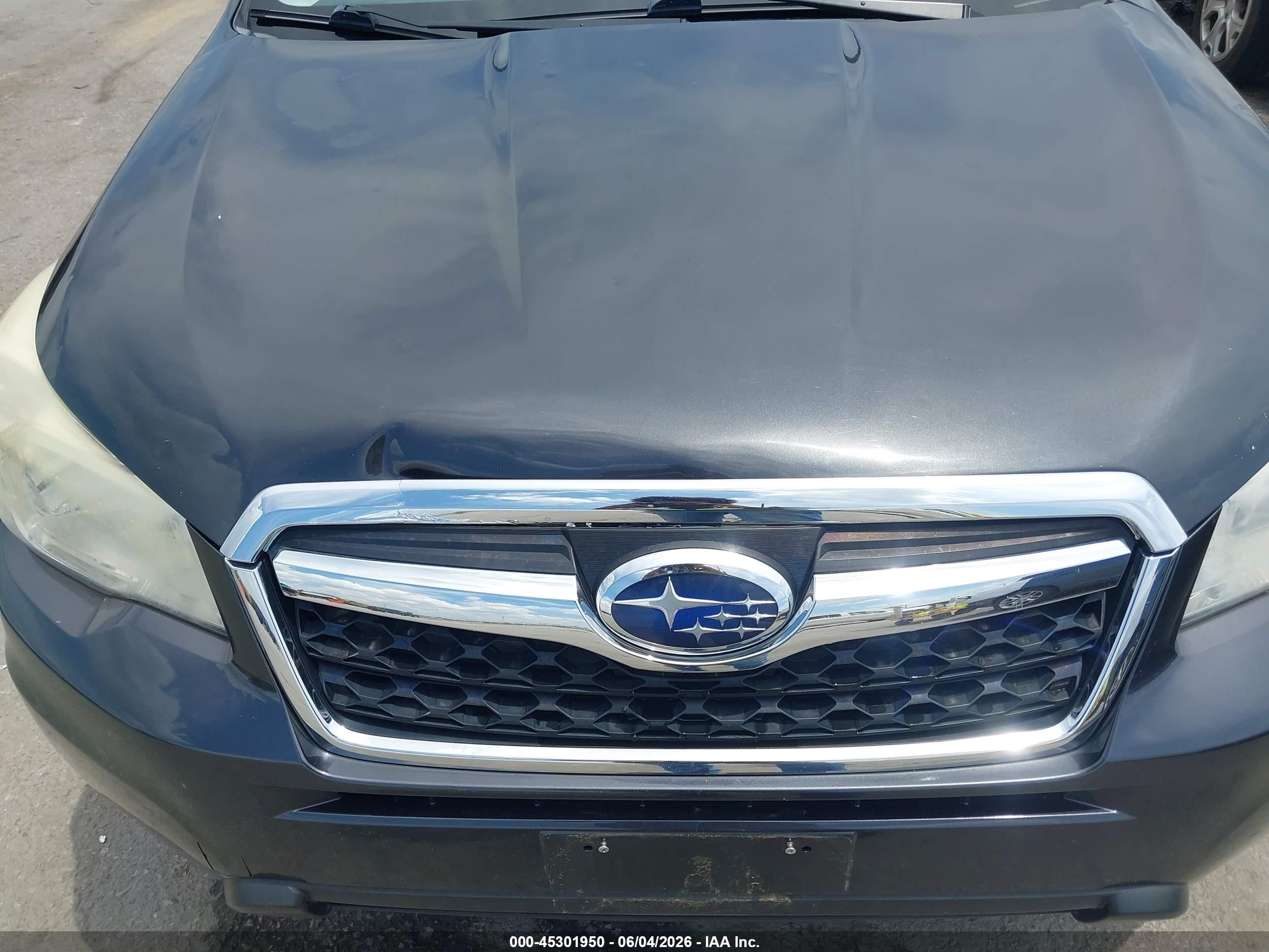 2014 Subaru Forester 2.5i Touring Gray vin: JF2SJAMCXEH417474
