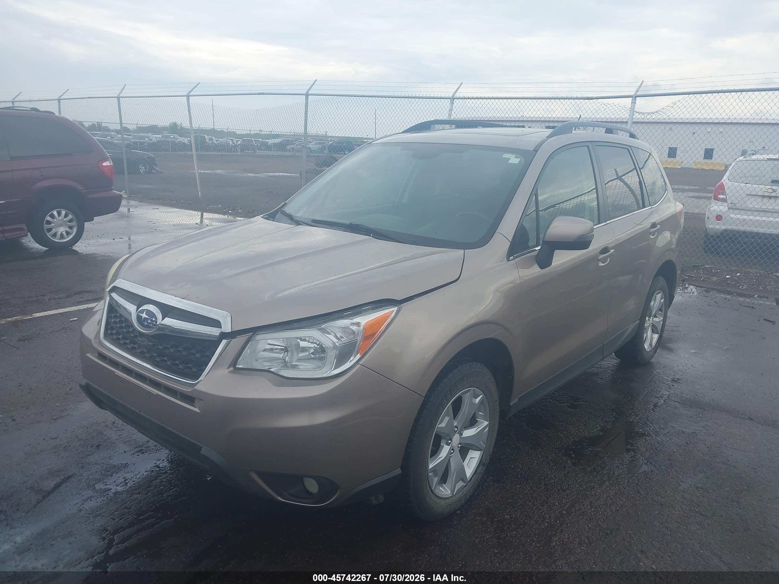 2014 Subaru Forester 2.5i Touring Brown vin: JF2SJAPC0EH548439