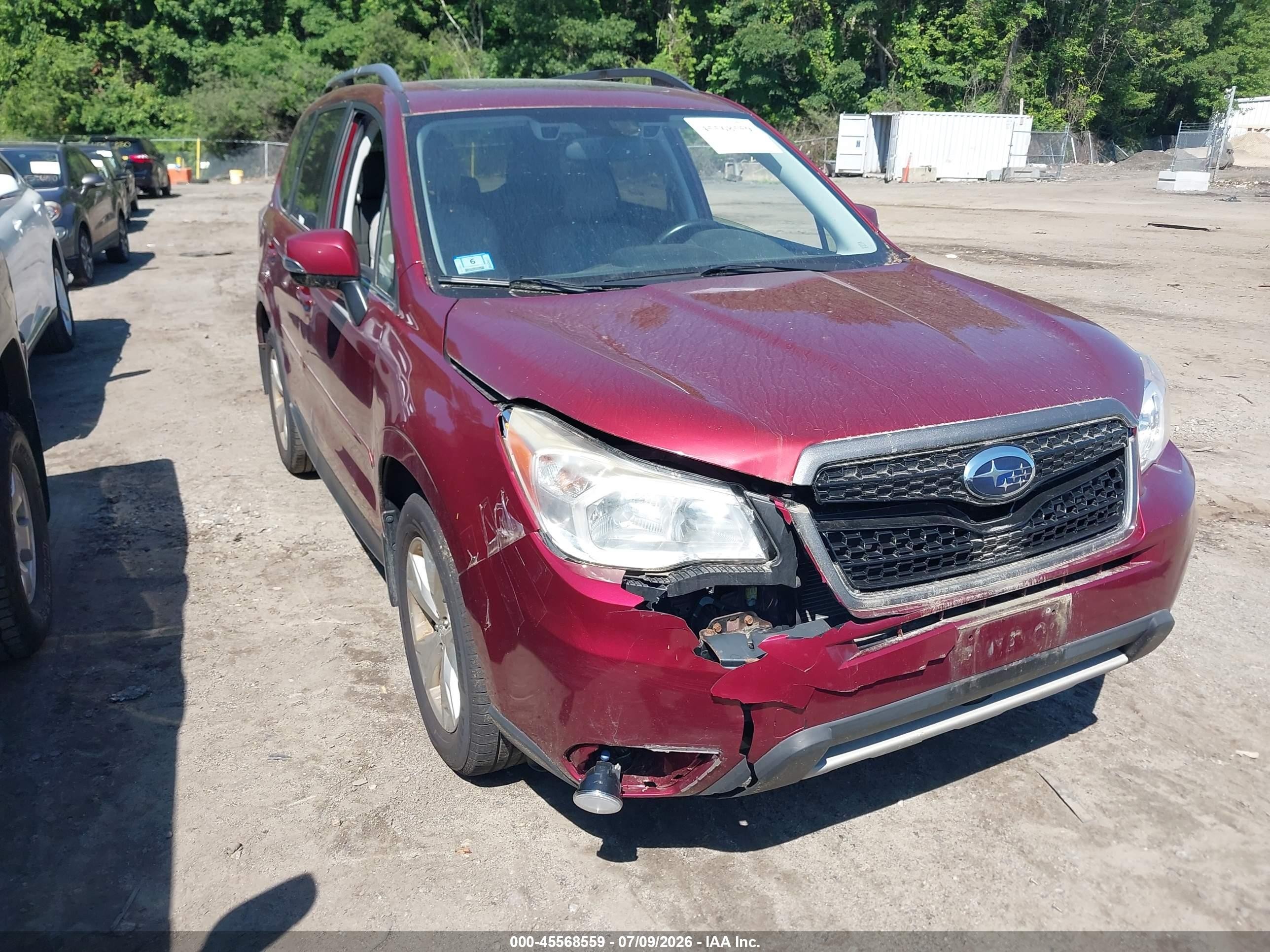 2014 Subaru Forester 2.5i Touring Red vin: JF2SJAPC3EH425315