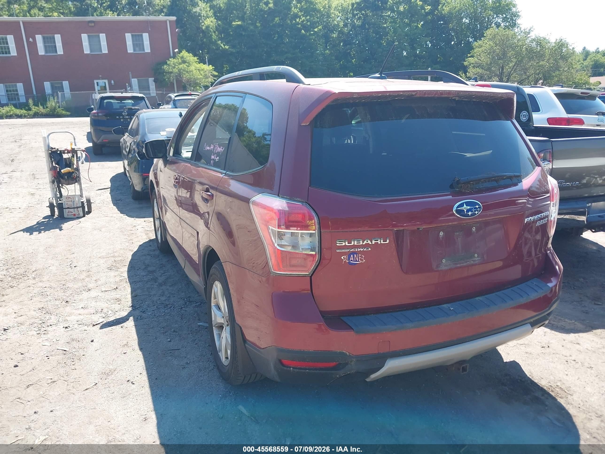 2014 Subaru Forester 2.5i Touring Red vin: JF2SJAPC3EH425315