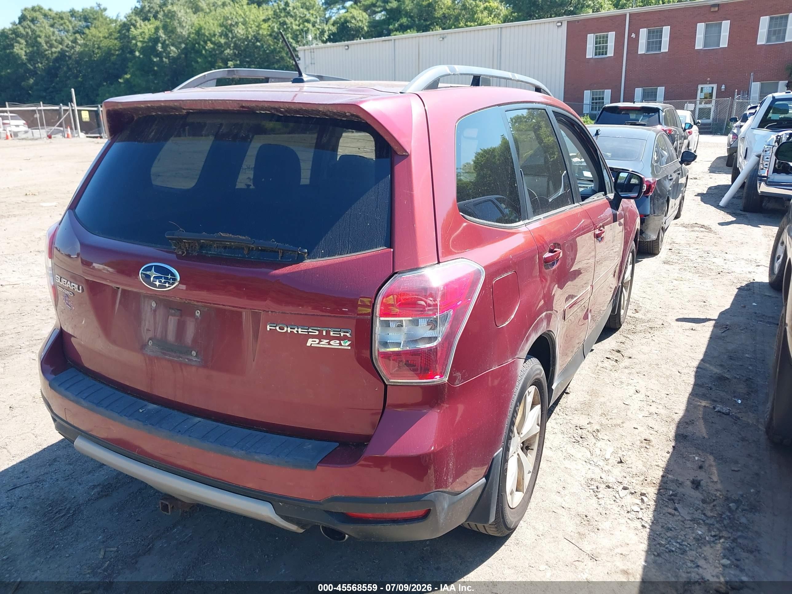2014 Subaru Forester 2.5i Touring Red vin: JF2SJAPC3EH425315