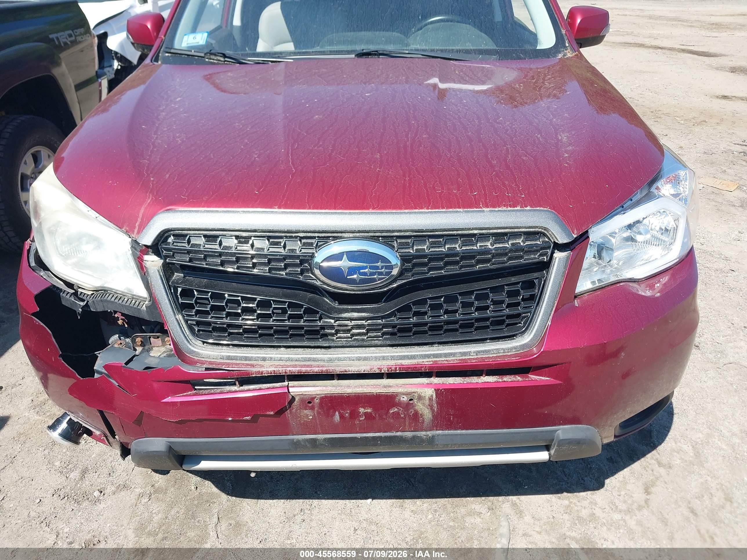 2014 Subaru Forester 2.5i Touring Red vin: JF2SJAPC3EH425315