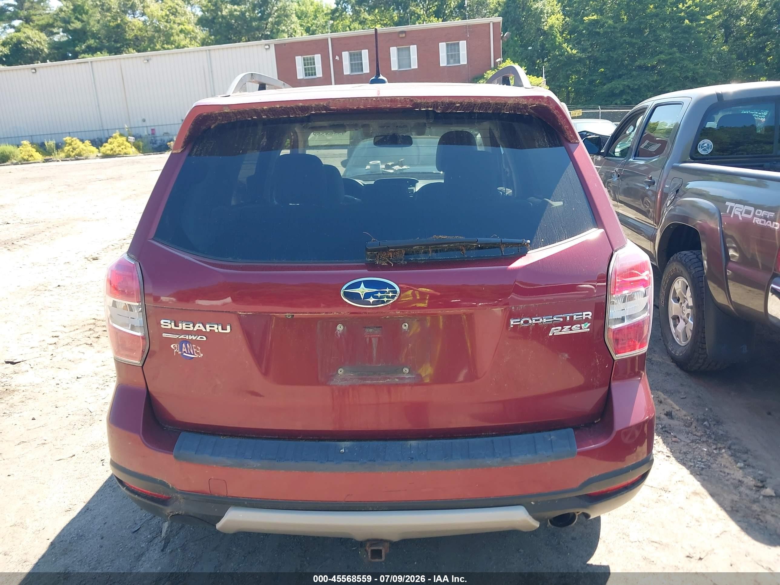 2014 Subaru Forester 2.5i Touring Red vin: JF2SJAPC3EH425315