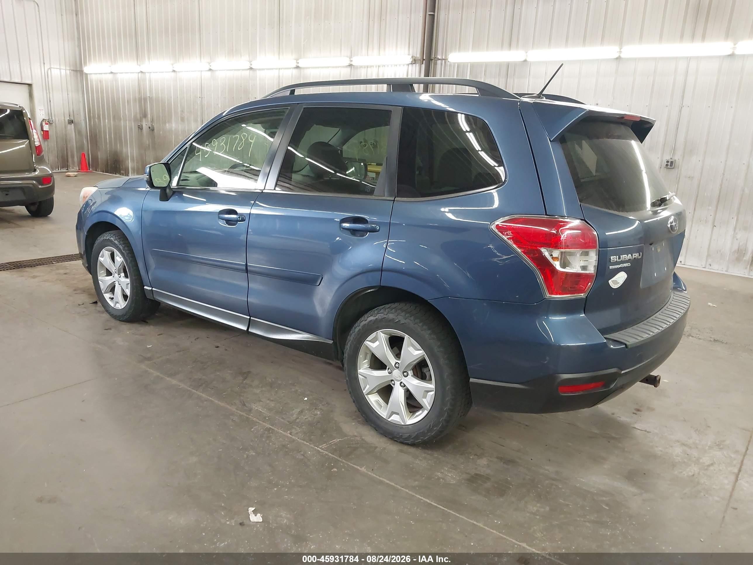 2014 Subaru Forester 2.5i Touring Blue vin: JF2SJAPC4EH514634