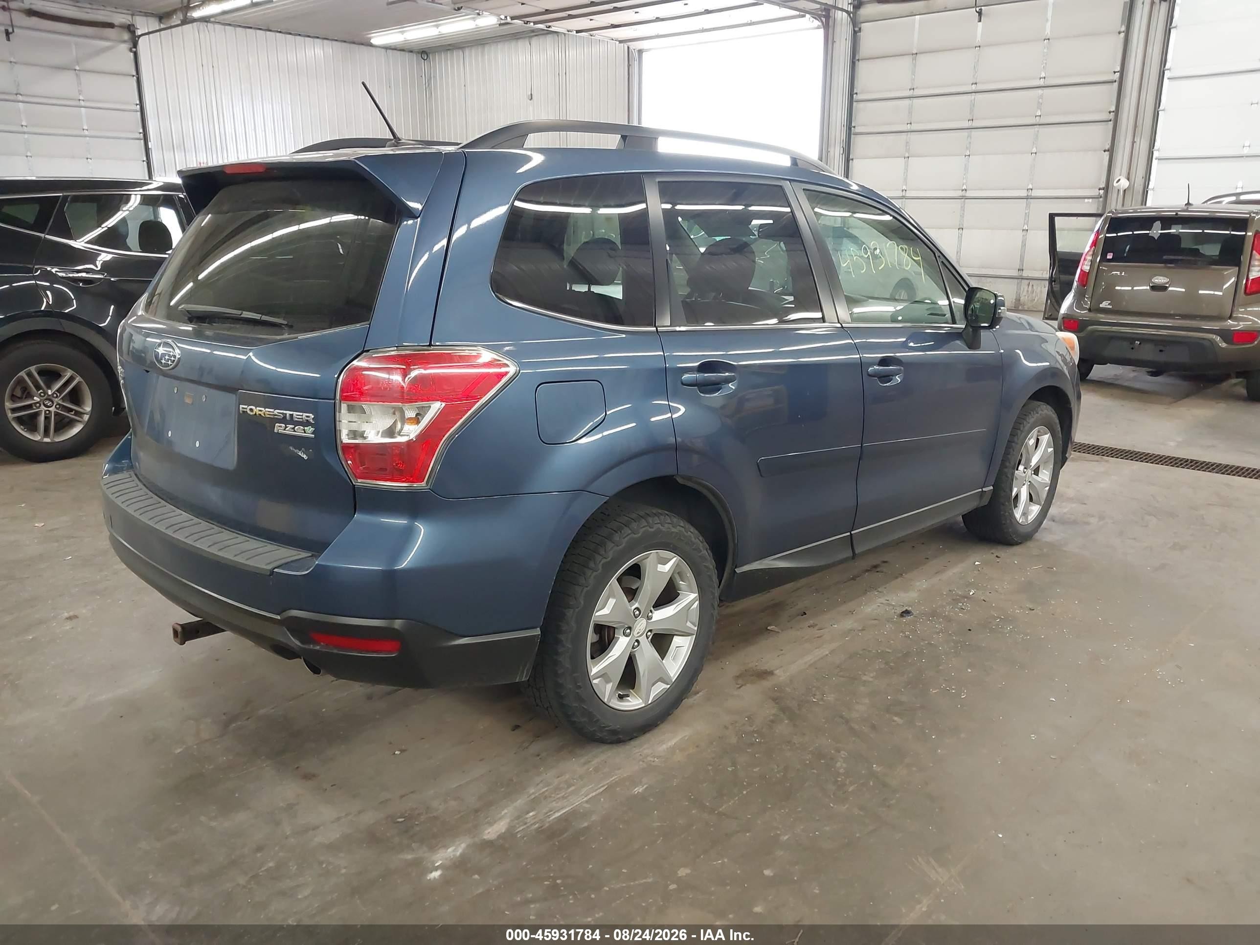 2014 Subaru Forester 2.5i Touring Blue vin: JF2SJAPC4EH514634