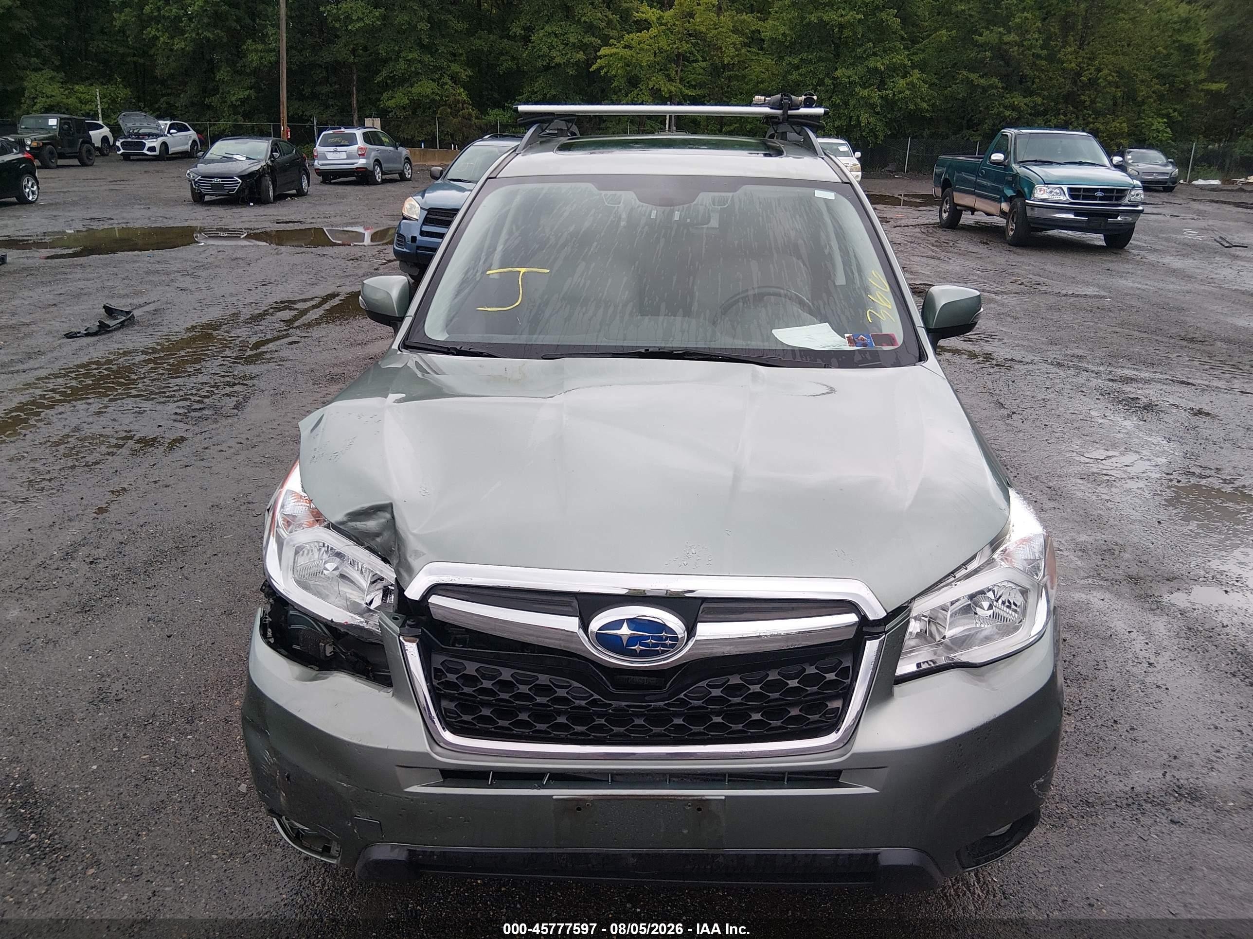 2014 Subaru Forester 2.5i Touring Green vin: JF2SJAPC5EH417880