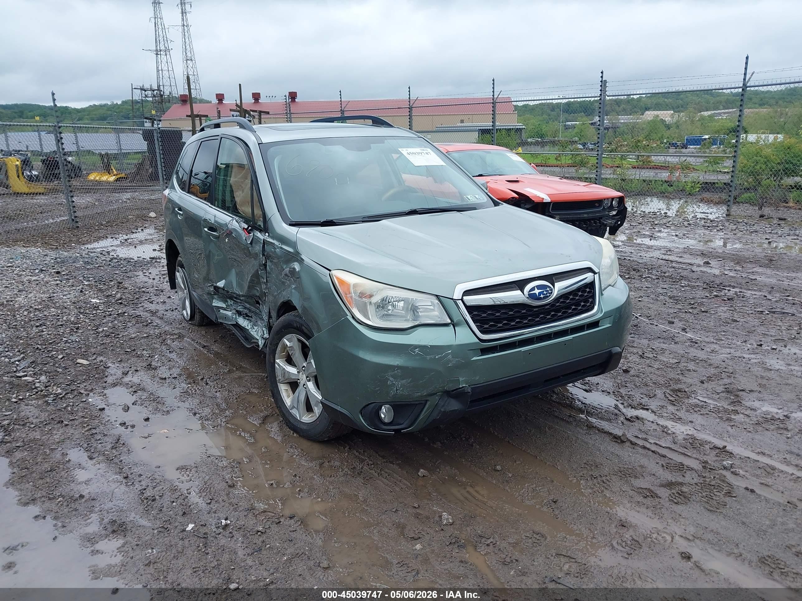 2014 Subaru Forester 2.5i Touring Blue vin: JF2SJAPC5EH516800