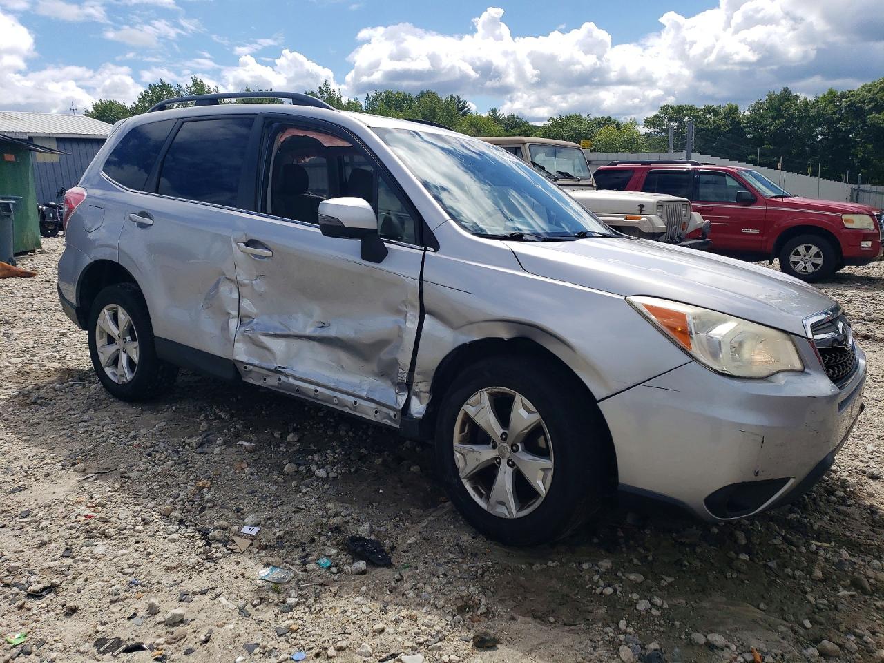 2014 Subaru Forester 2.5i Touring Silver vin: JF2SJAPC6EH455148