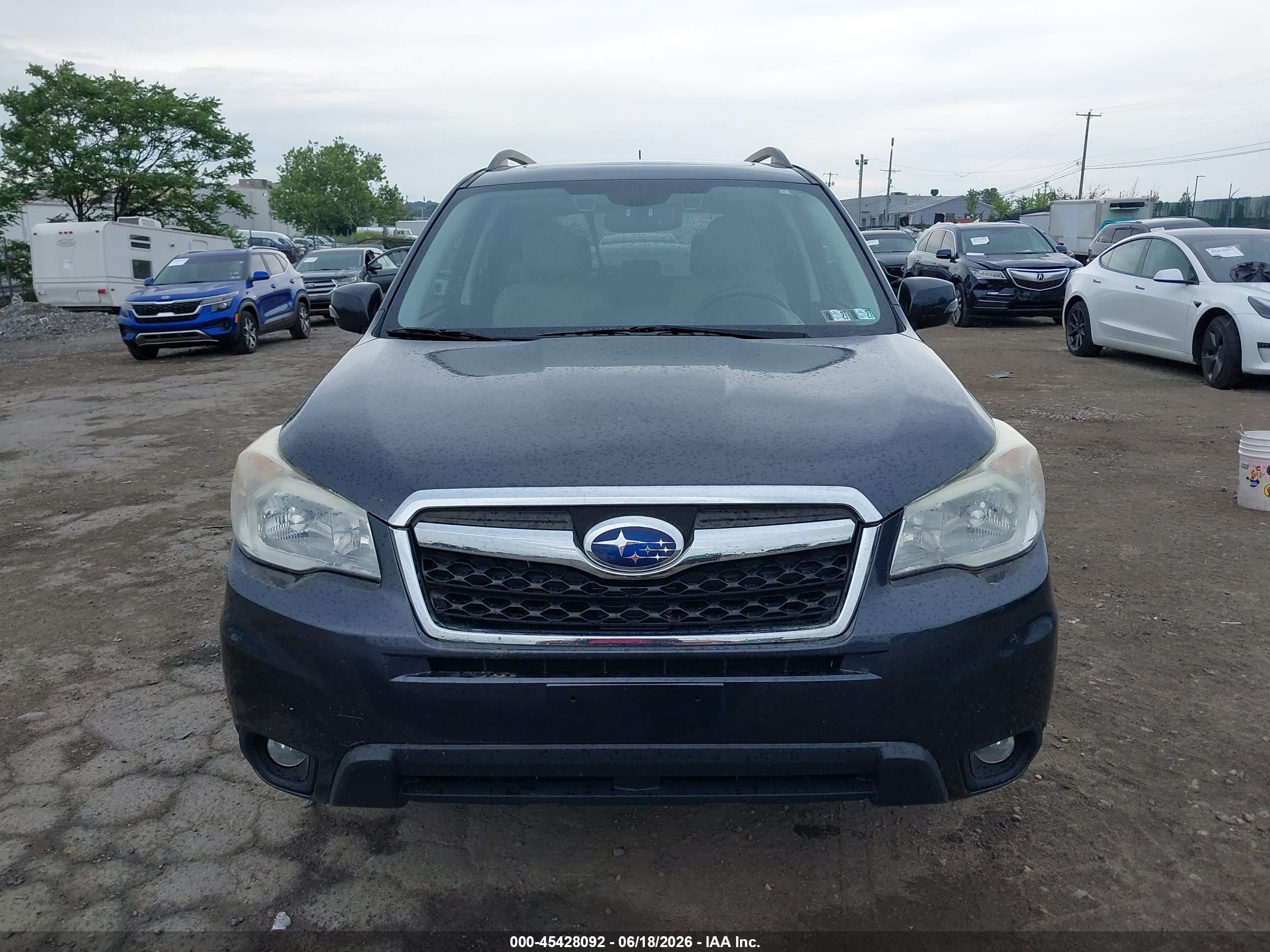 2014 Subaru Forester 2.5i Touring Gray vin: JF2SJAPC6EH485007