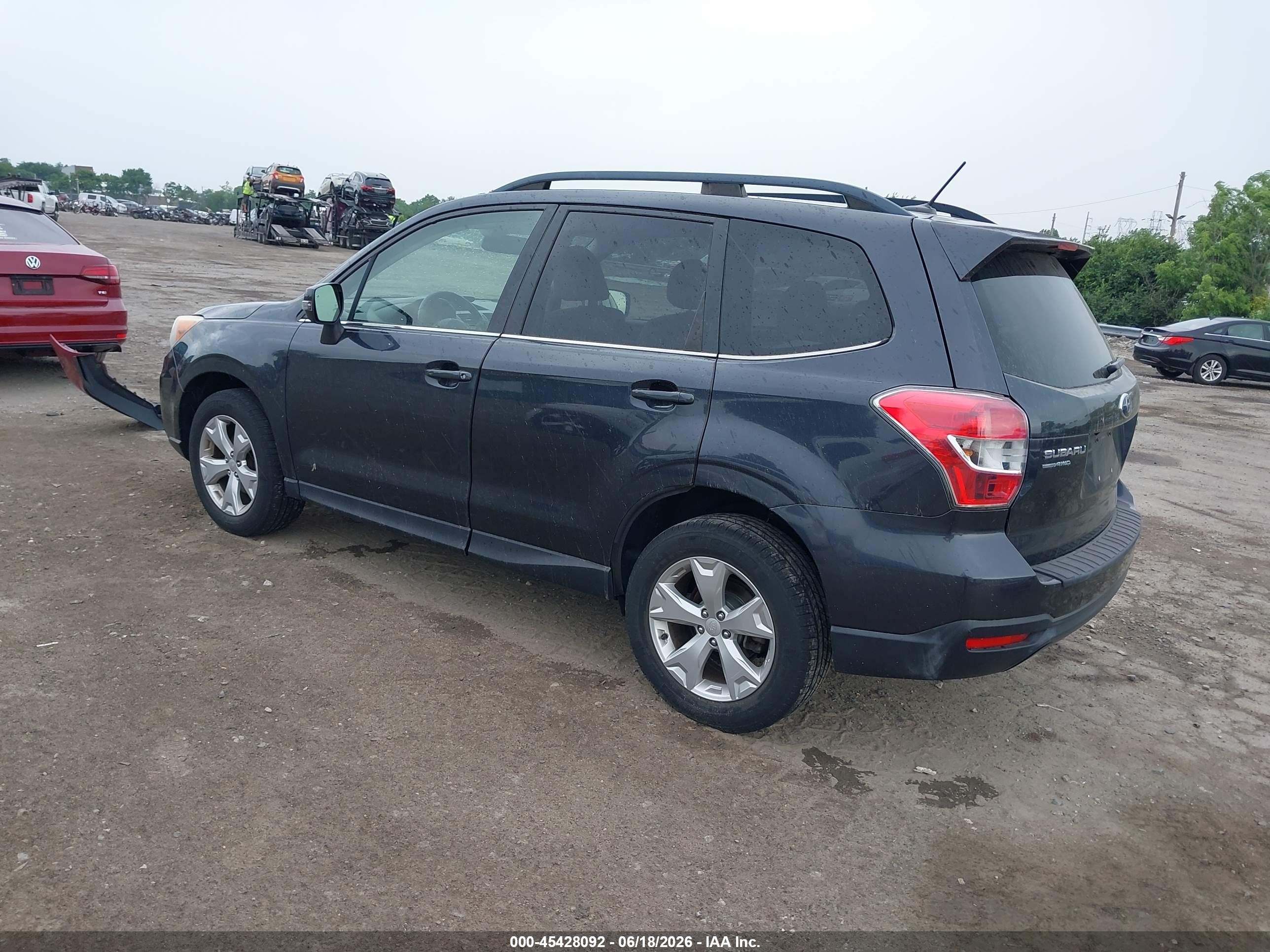 2014 Subaru Forester 2.5i Touring Gray vin: JF2SJAPC6EH485007