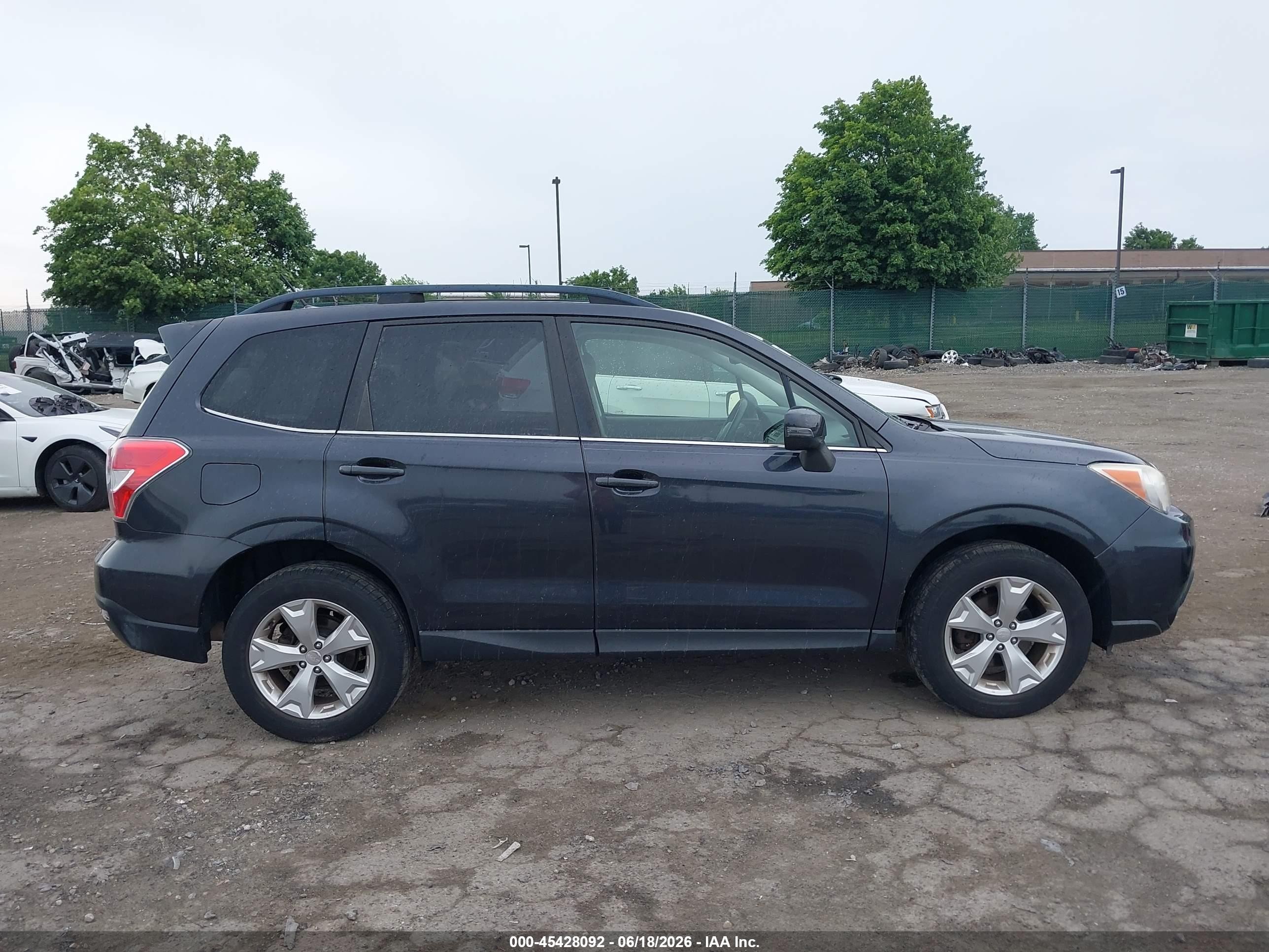 2014 Subaru Forester 2.5i Touring Gray vin: JF2SJAPC6EH485007