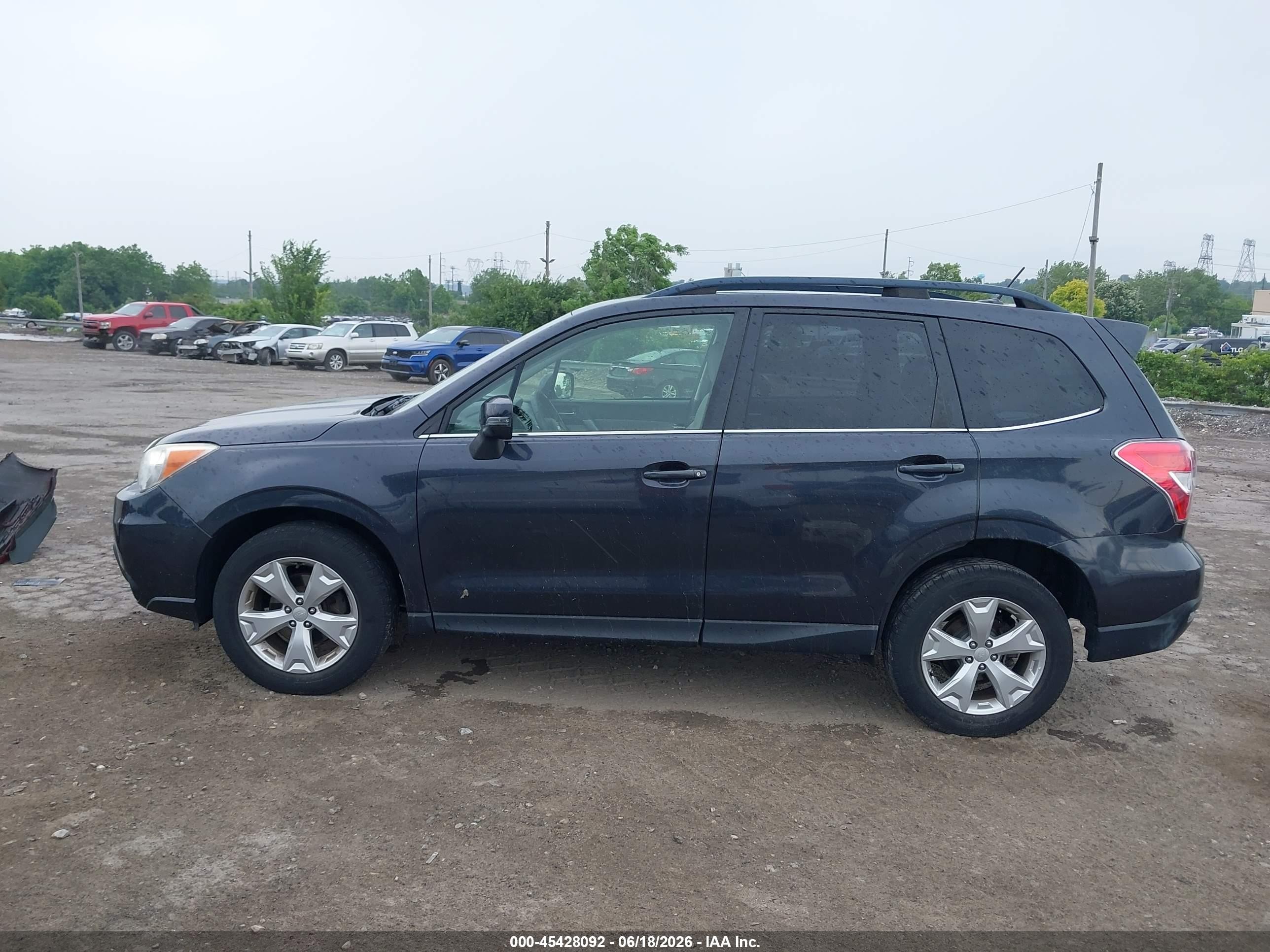 2014 Subaru Forester 2.5i Touring Gray vin: JF2SJAPC6EH485007