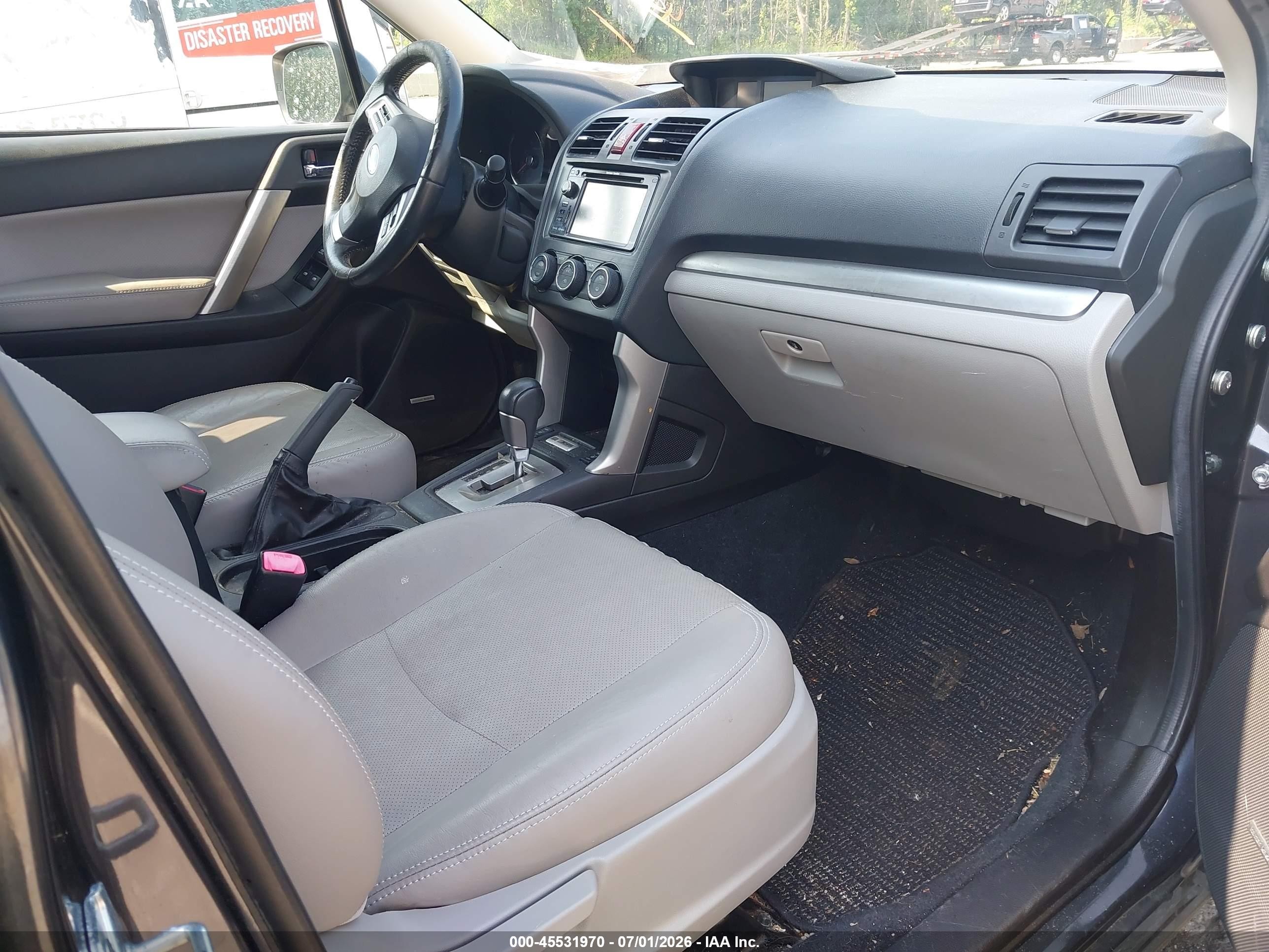 2014 Subaru Forester 2.5i Touring Gray vin: JF2SJAPC6EH485007
