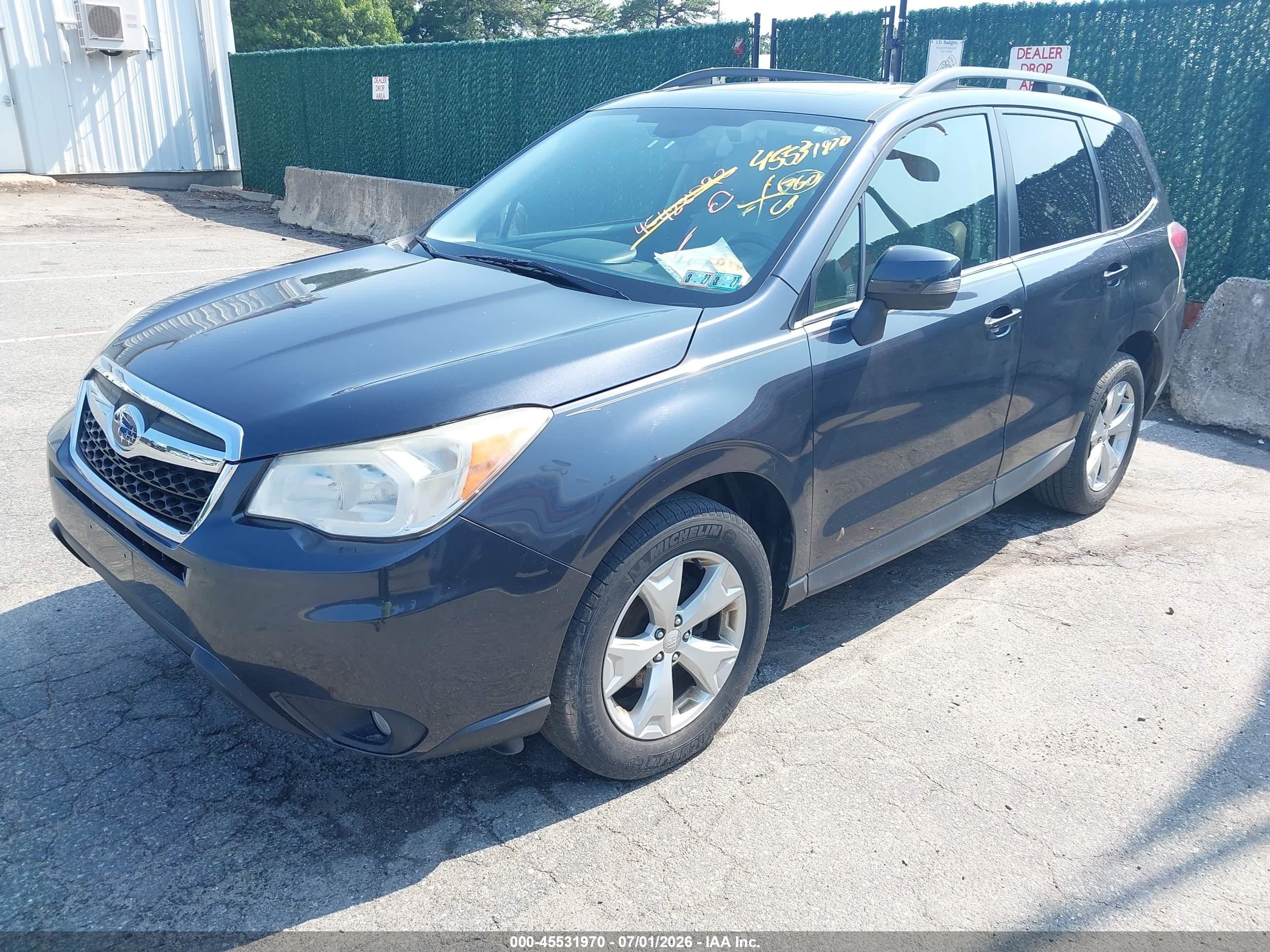 2014 Subaru Forester 2.5i Touring Gray vin: JF2SJAPC6EH485007
